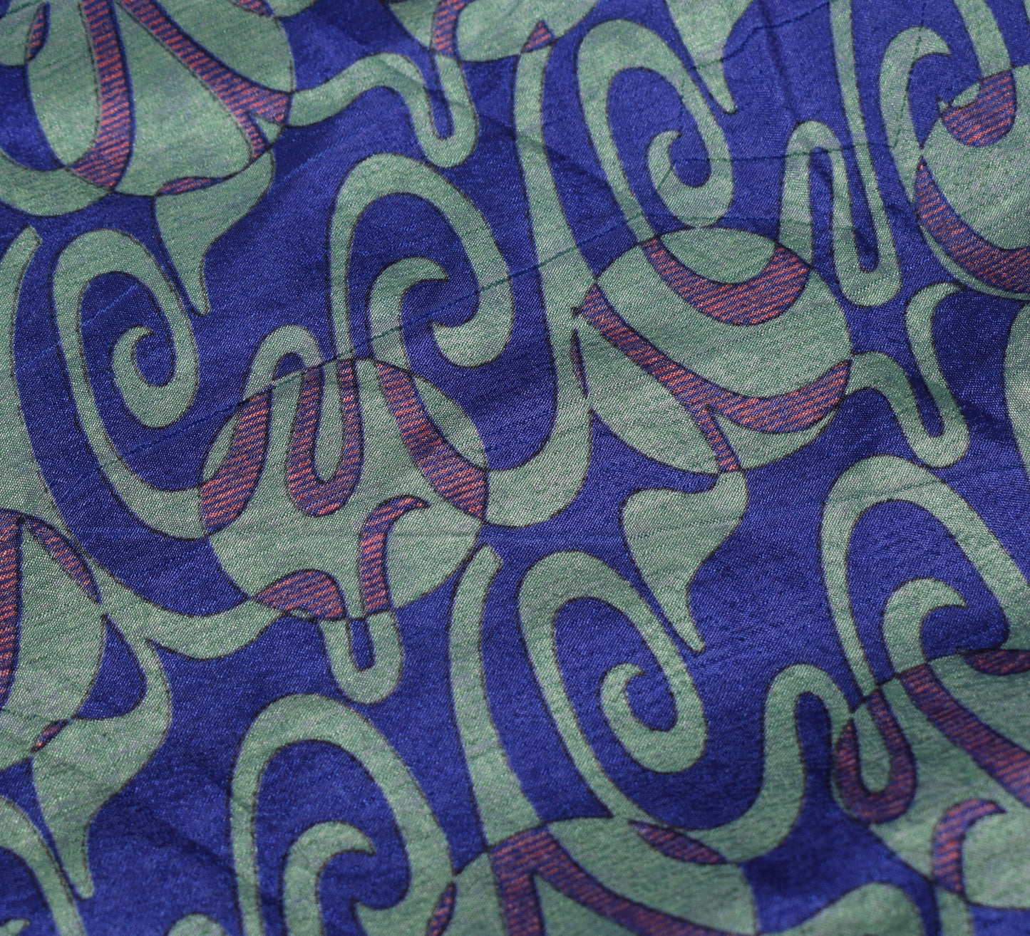 Sushila Vintage Art Silk Saree Magic Wrap Reversible Blue Skirt Beach Dress Boho