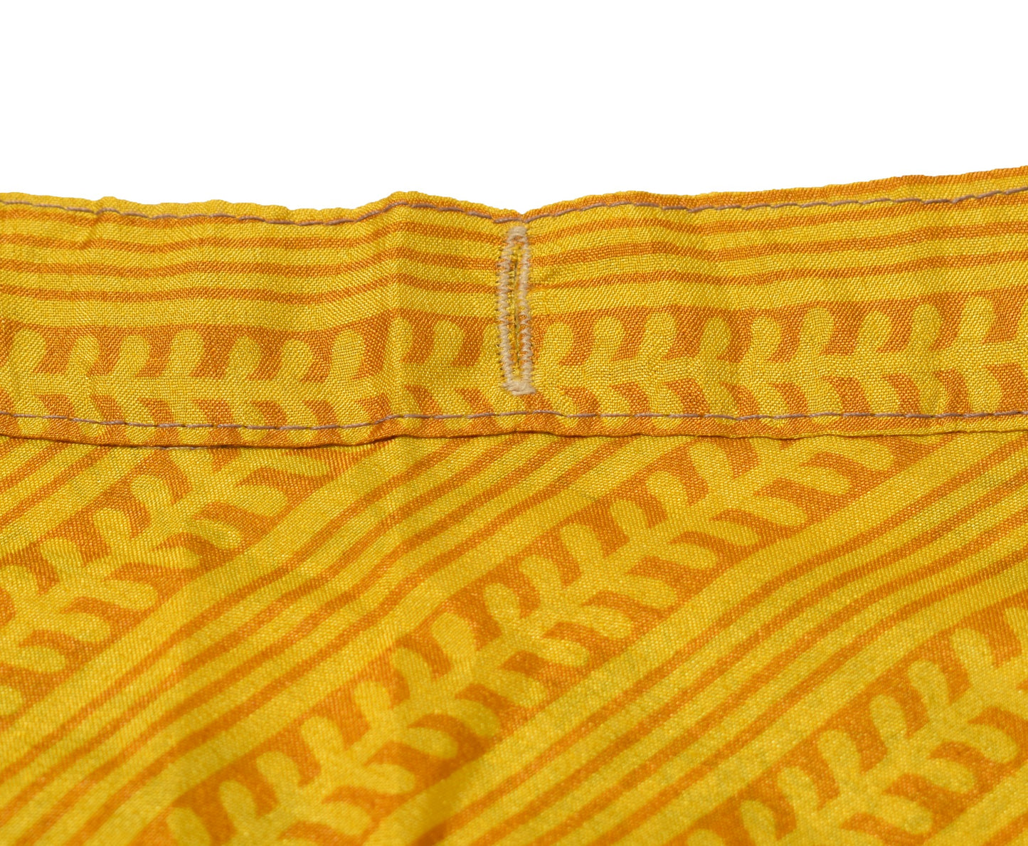 Sushila Vintage Saree Magic Wrap Floral Yellow Reversible Skirt Art Silk Beach Dress