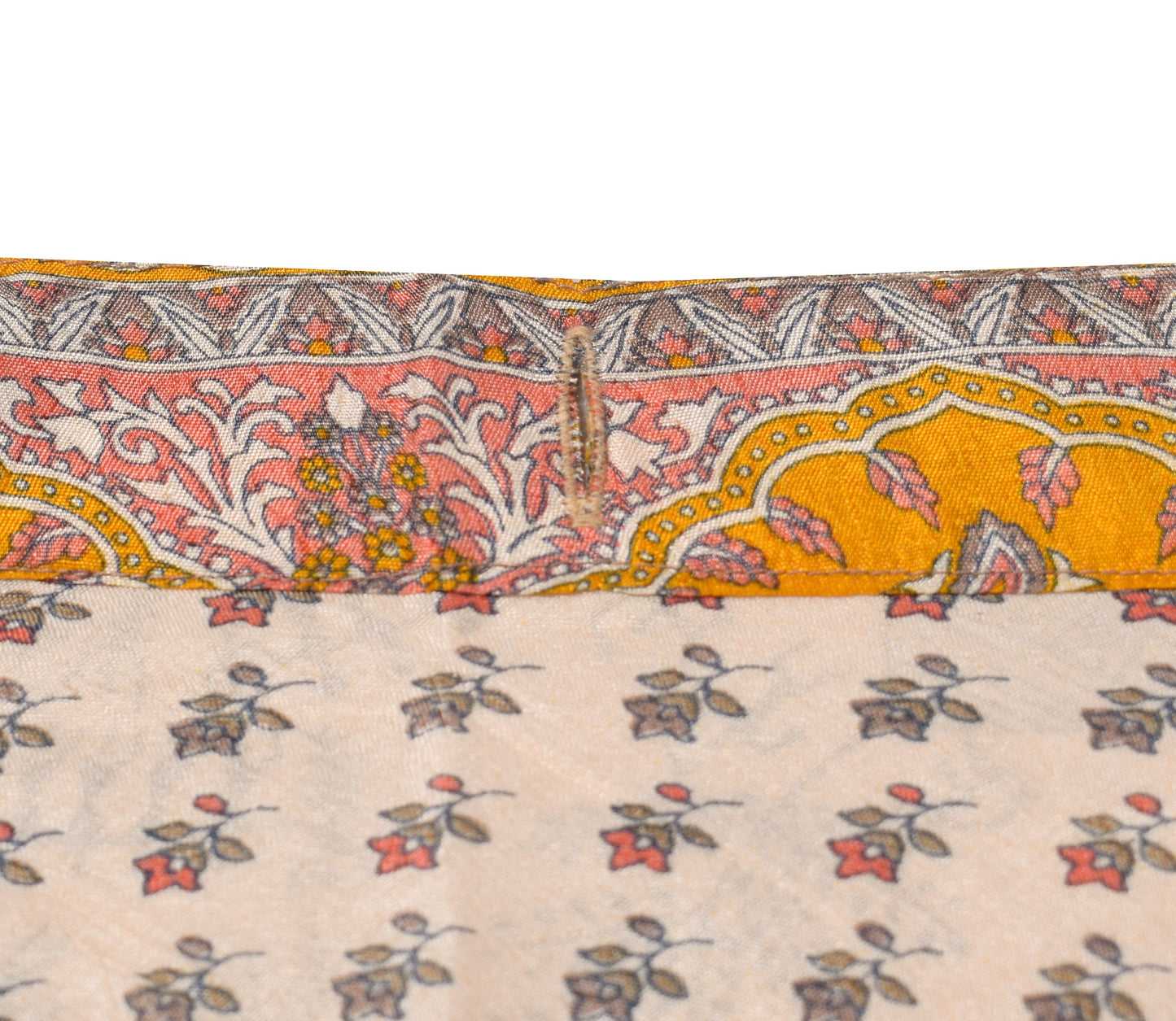 Sushila Vintage Art Silk Saree Magic Wrap Reversible Skirt Wrali Beach Dress