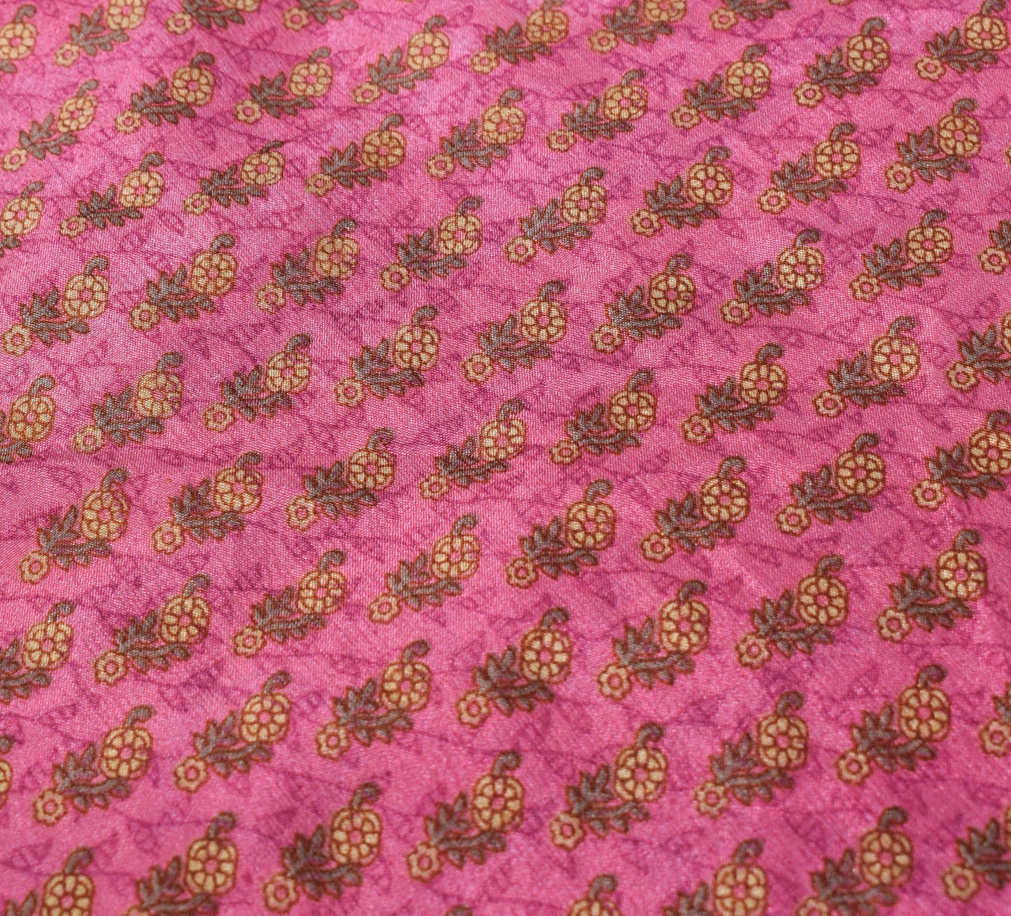 Sushila Vintage Pink Art Silk Saree Magic Wrap Reversible Skirt Beach Dress Boho