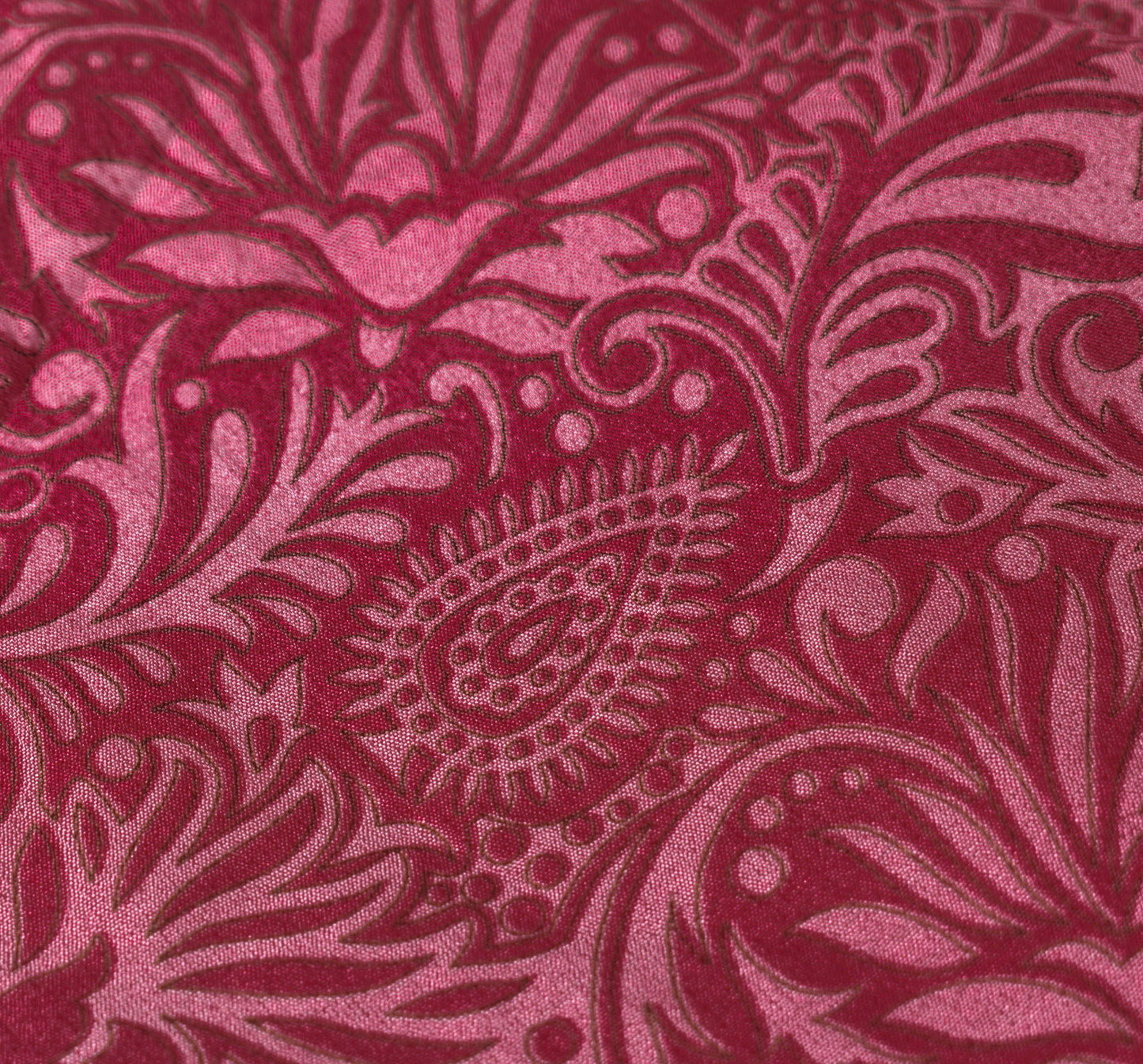 Sushila Vintage Art Silk Saree Magic Wrap Reversible Skirt Floral Pink Beach Dress