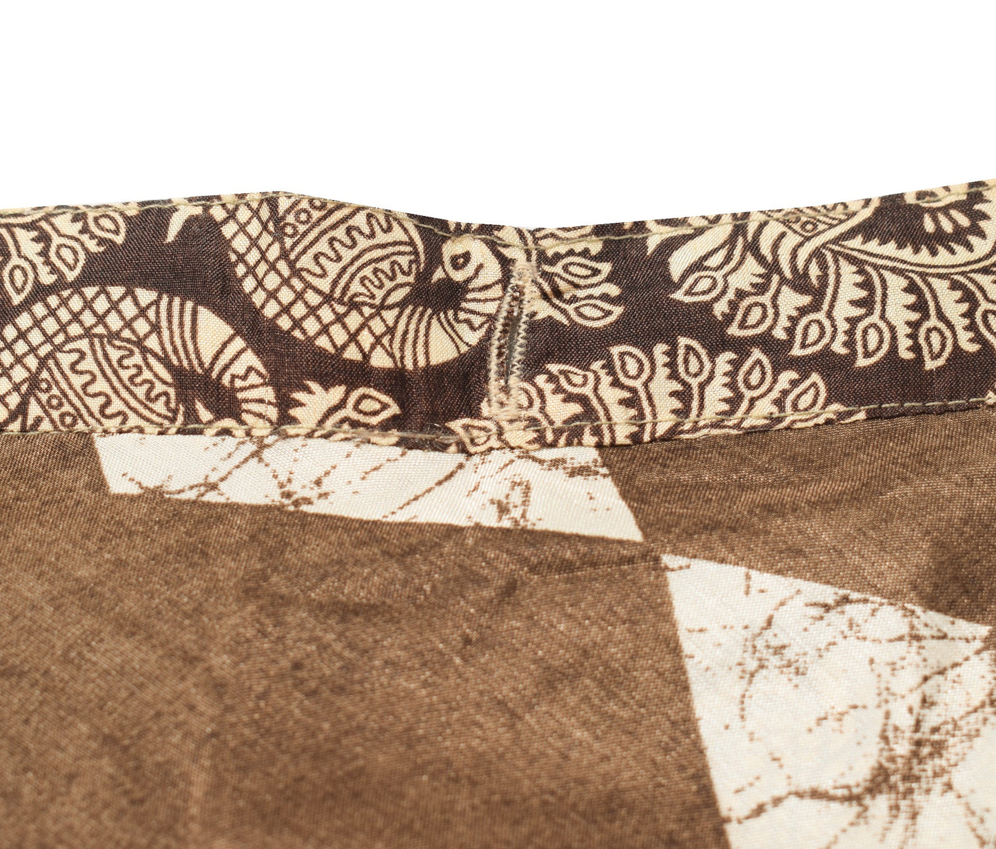 Sushila Vintage Art Silk Saree Magic Wrap Brown Reversible Skirt Beach Dress