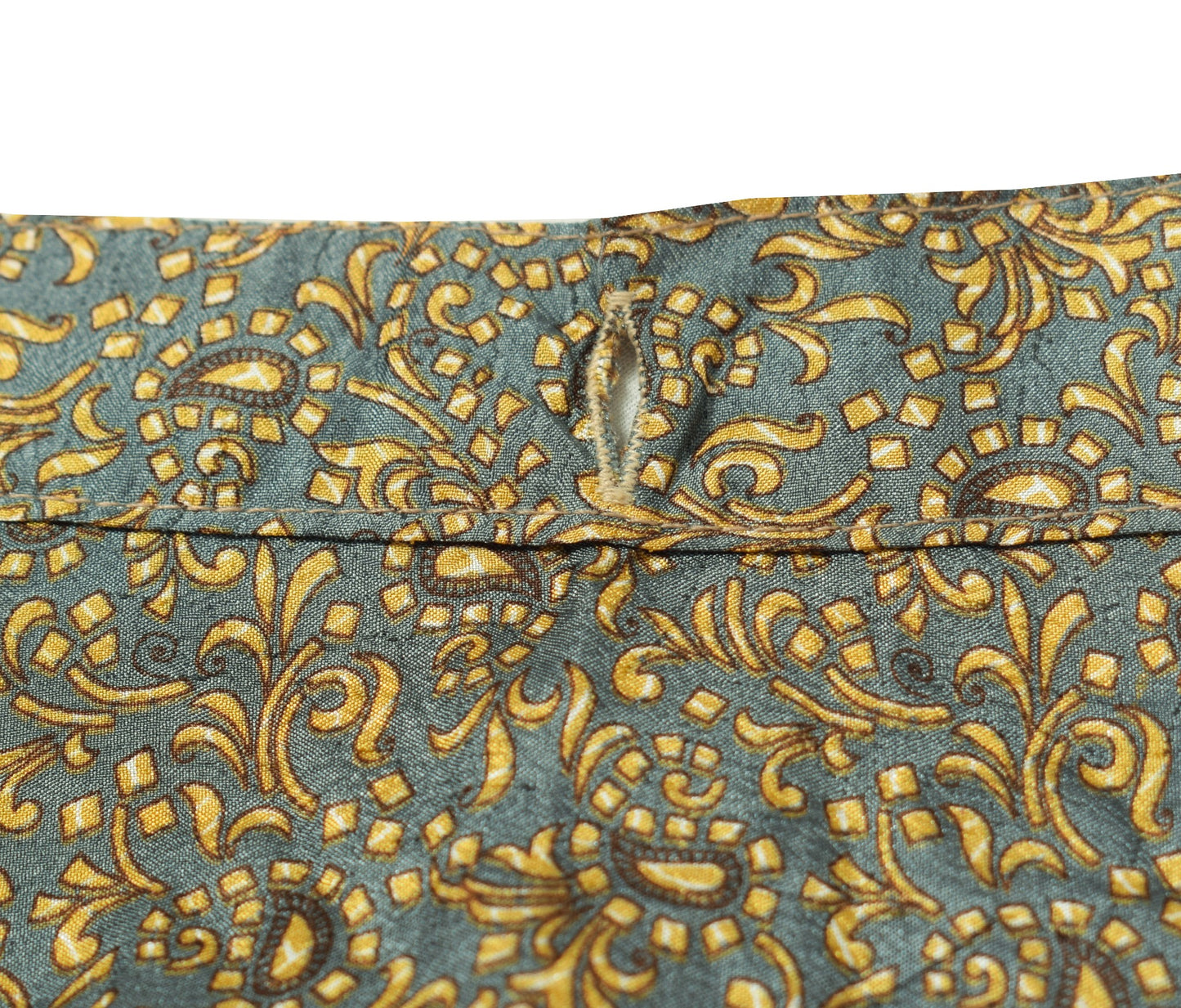 Sushila Vintage Cream Art Silk Saree Magic Wrap Reversible Skirt Beach Dress