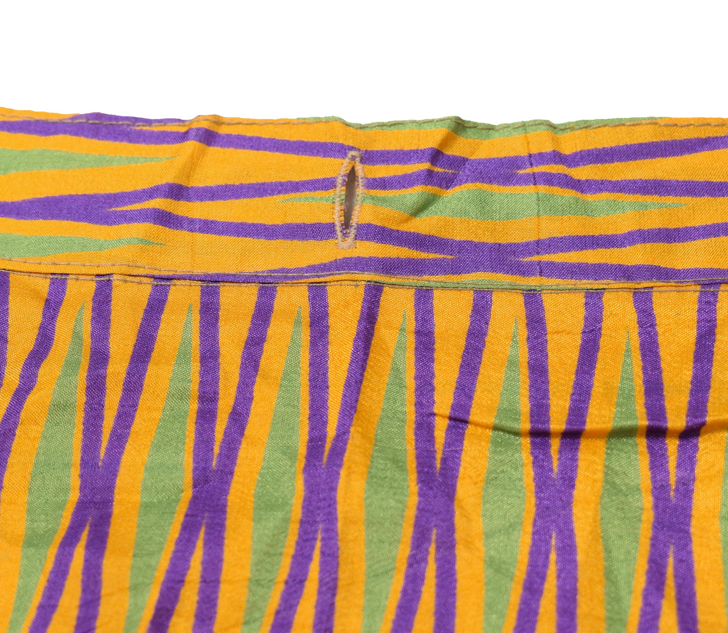 Sushila Vintage Art Silk Saree Magic Wrap Reversible Skirt Yellow Beach Dress