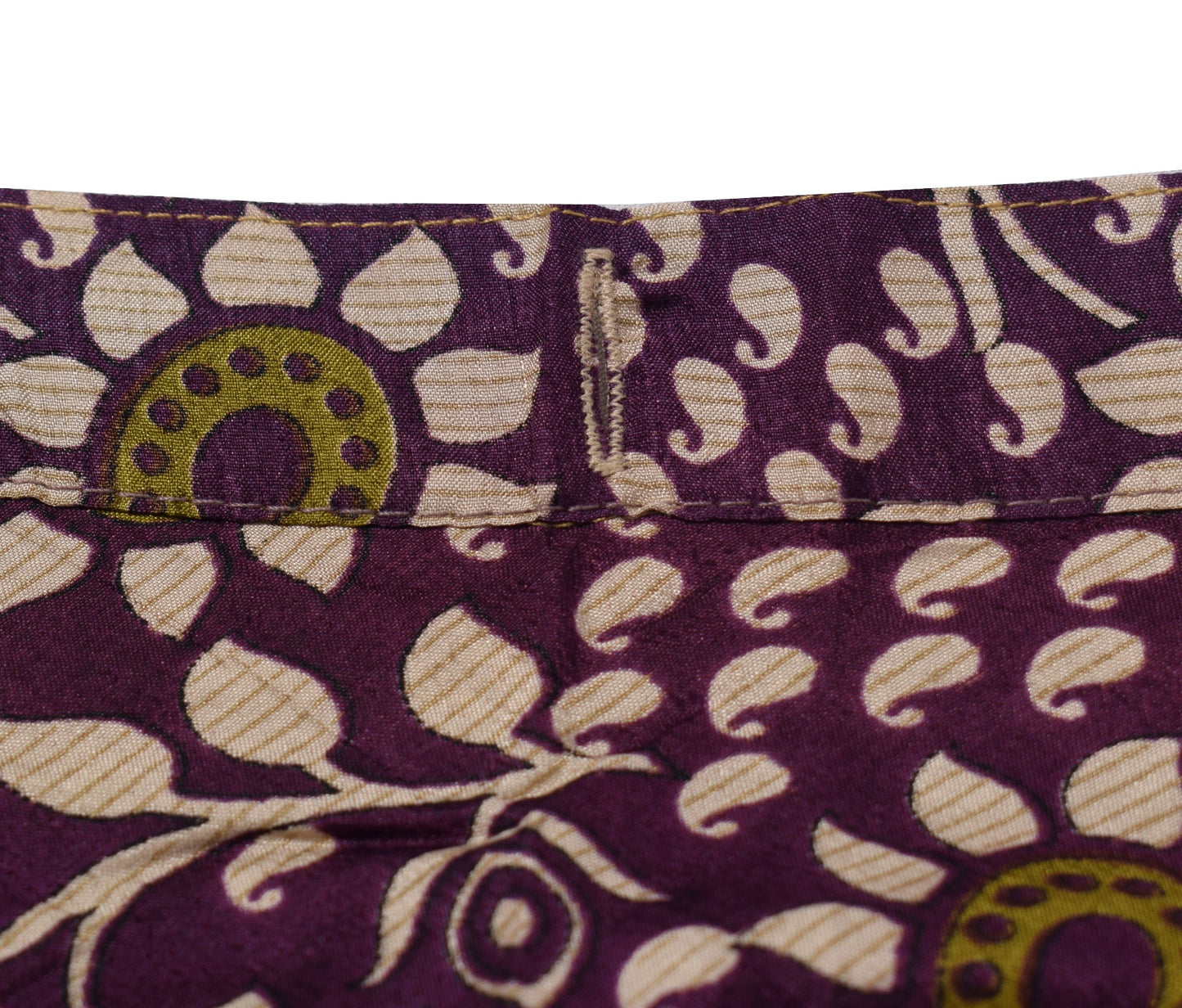 Sushila Vintage Dark Purple Saree Magic Wrap Reversible Skirt Art Silk Beach Dress