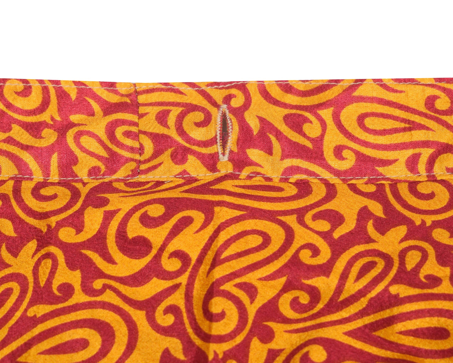 Sushila Vintage Art Silk Saree Magic Wrap Reversible Skirt Floral Red Beach Dress