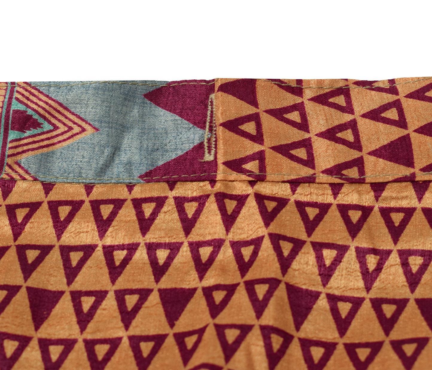Sushila Vintage Art Silk Saree Rust Magic Wrap Reversible Skirt Beach Dress