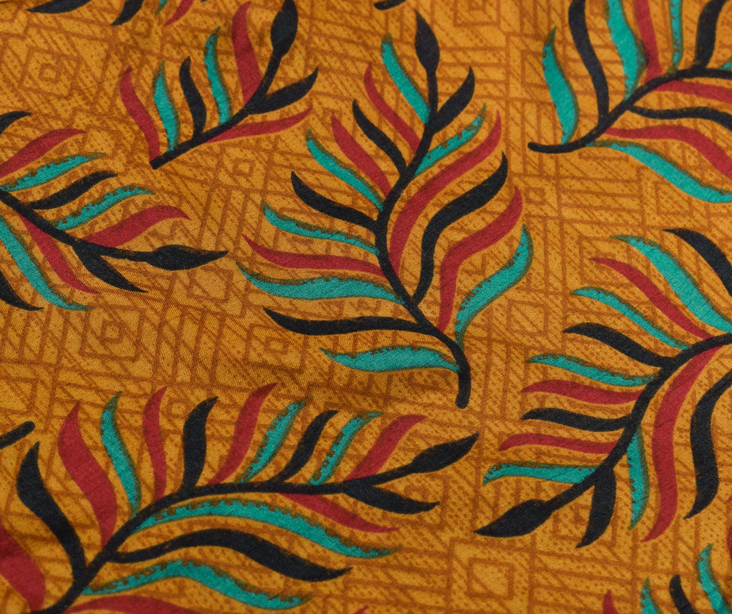 Sushila Vintage Art Silk Saree Magic Wrap Reversible Skirt Beach Dress Mustard
