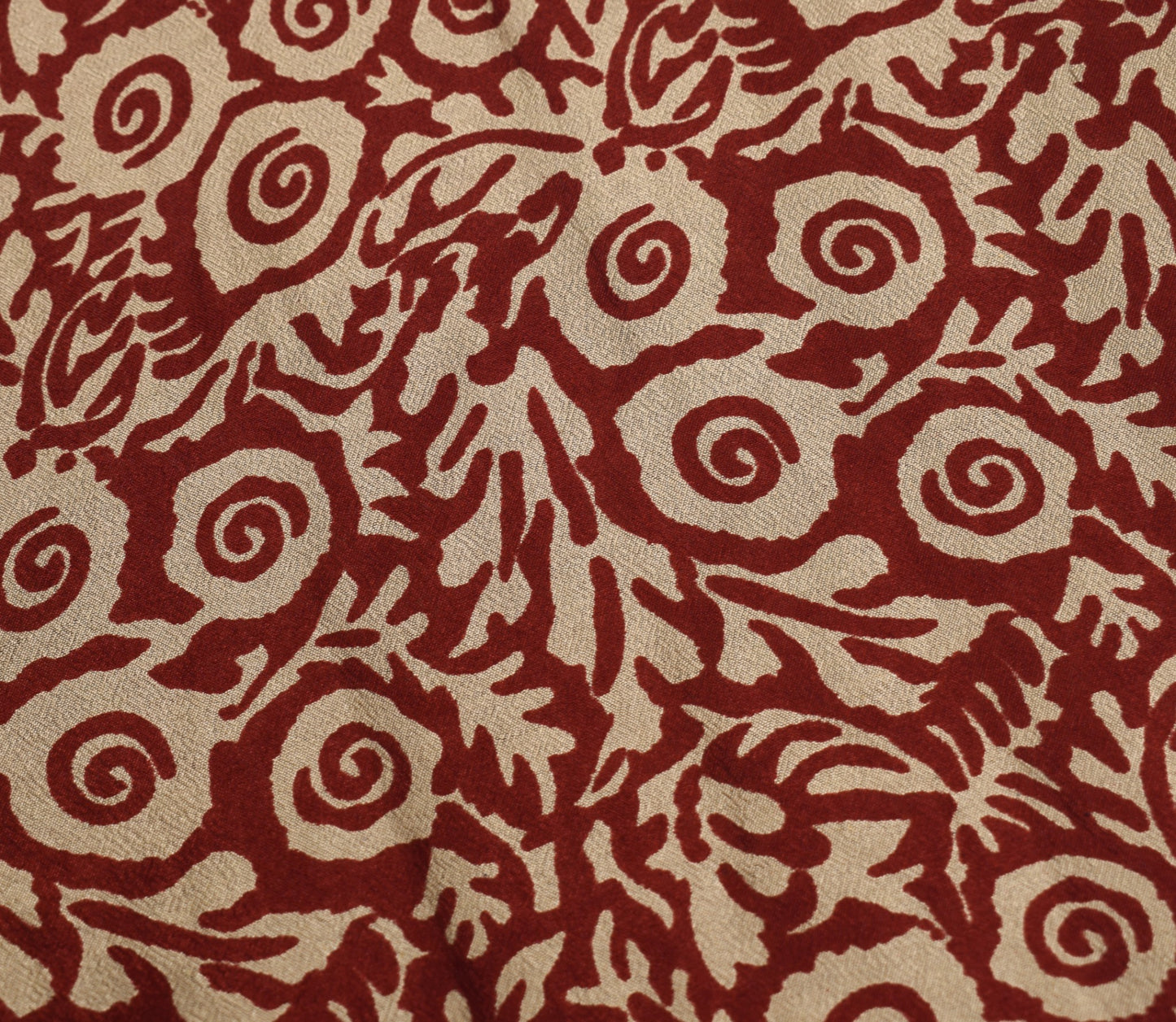 Sushila Vintage Silk Saree Magic Wrap Floral Red Reversible Skirt Beach Dress