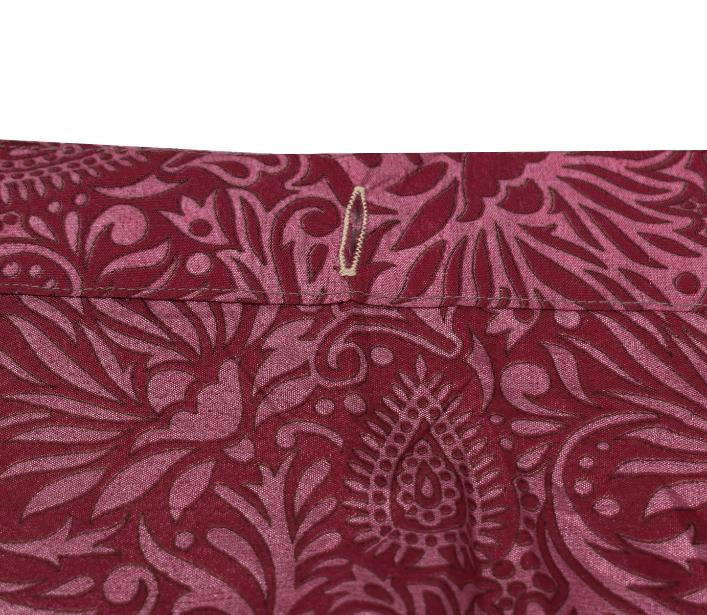 Sushila Vintage Silk Saree Magic Wrap Floral Red Reversible Skirt Beach Dress