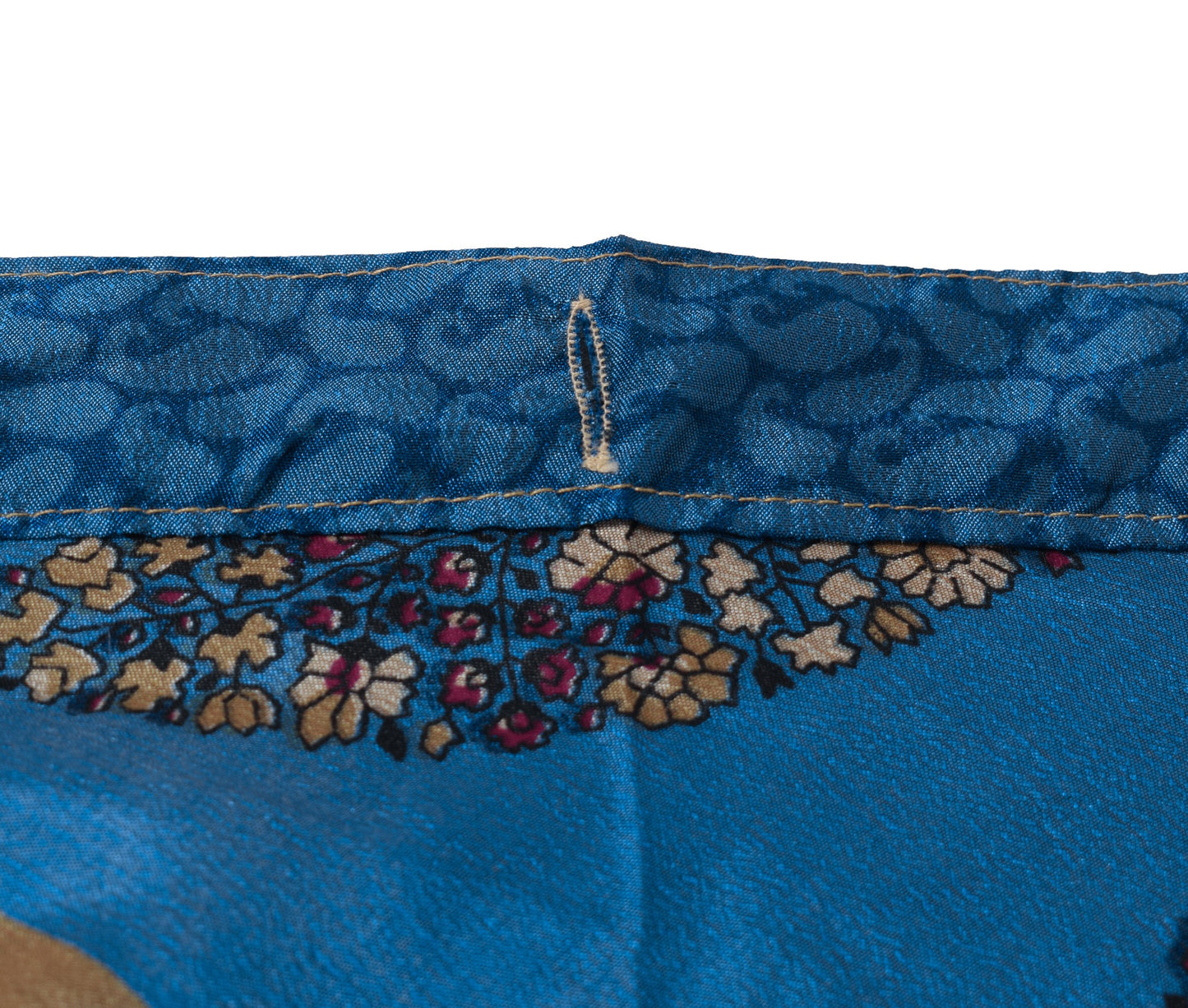 Sushila Vintage Art Silk Saree Magic Wrap Reversible Paisley Print Skirt Beach Dress