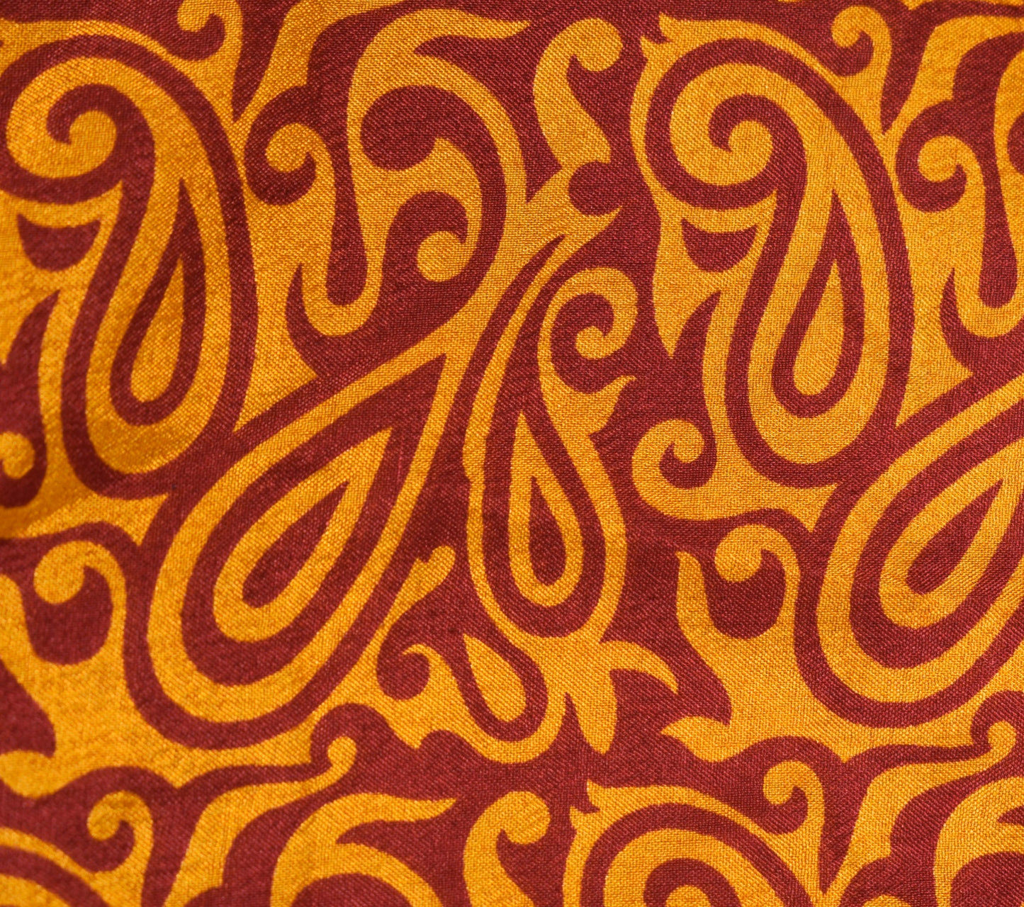 Sushila Vintage Art Silk Saree Magic Wrap Reversible Skirt Red Yellow Beach Dress