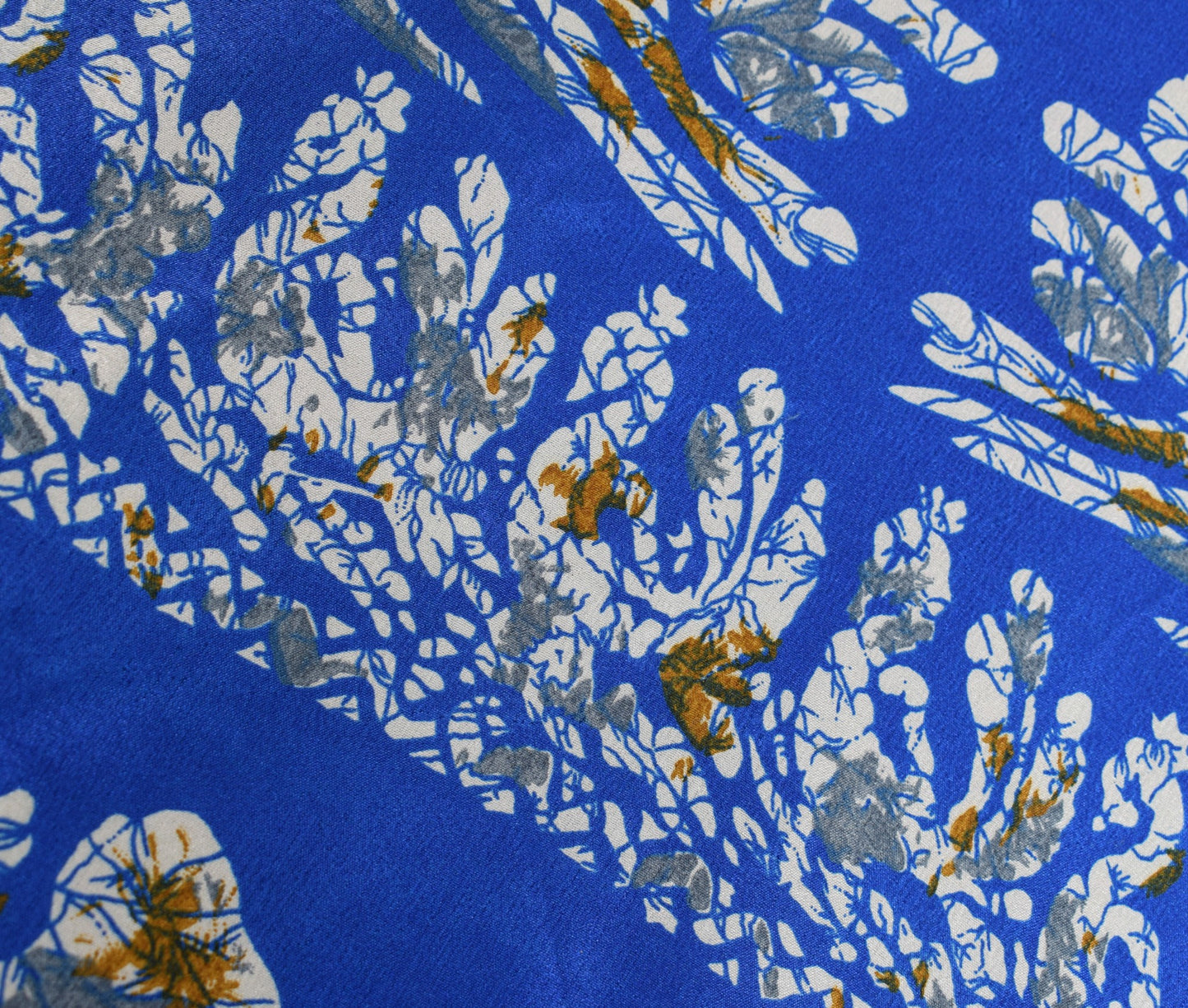Sushila Vintage Saree MagicWrap Reversible Skirt Blue Bird Art Silk Beach Dress