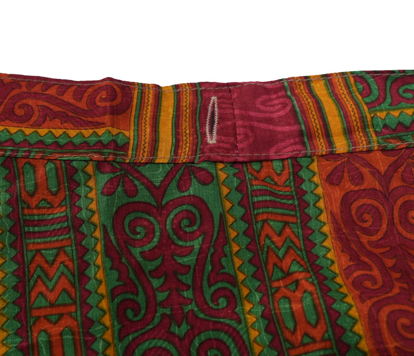 Sushila Vintage Saree MagicWrap Reversible Skirt Blue Bird Art Silk Beach Dress