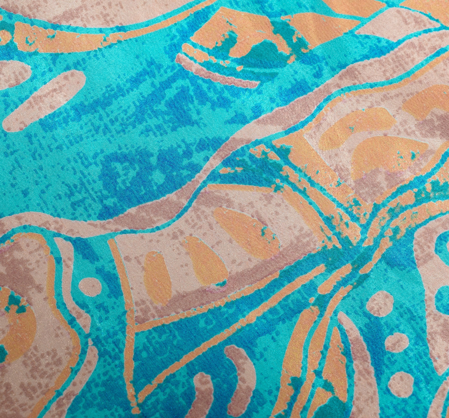 Sushila Vintage Aqua Blue Saree Magic Wrap Beach Dress Art Silk Reversible Skirt