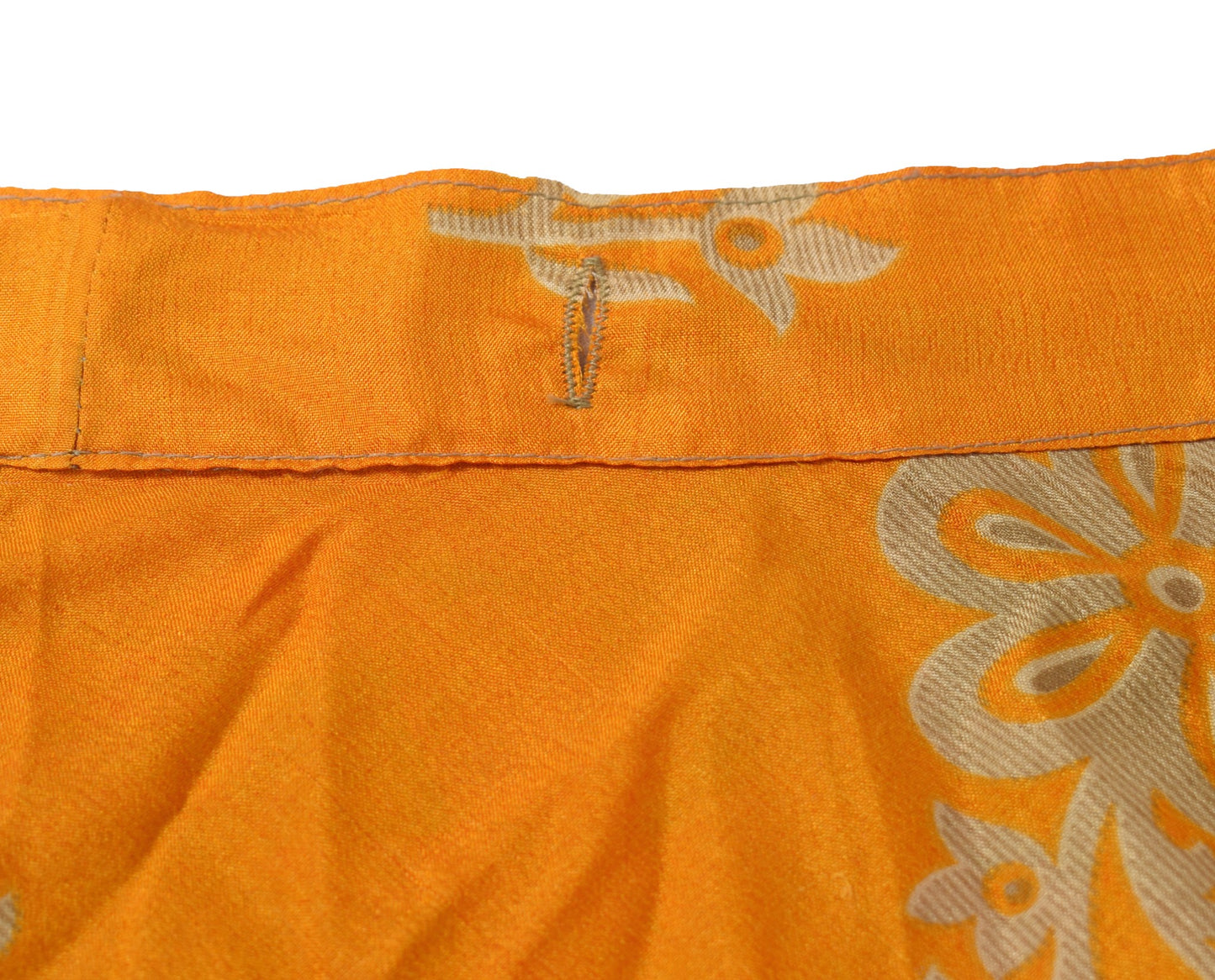 Sushila Vintage Art Silk Saree Magic Wrap Reversible Skirt 2 Layer Beach Dress