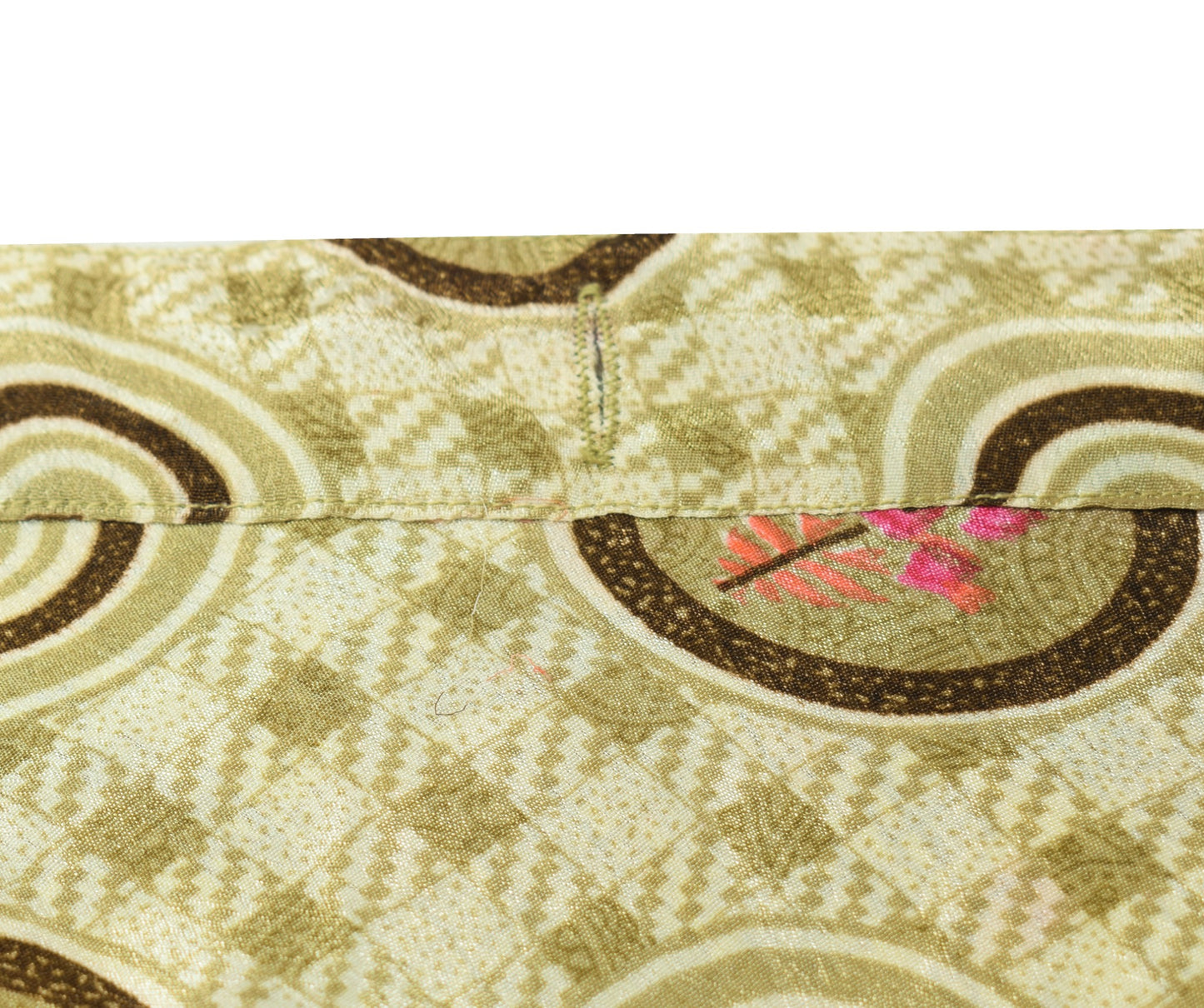 Sushila Vintage Magic Wrap Art Silk Saree Reversible Yellow Skirt Beach Dress