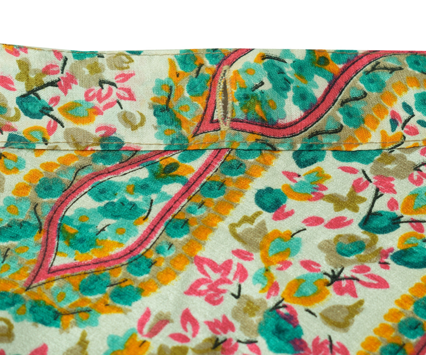 Sushila Vintage Art Silk Saree MagicWrap Reversible Skirt Beach Dress Green Boho