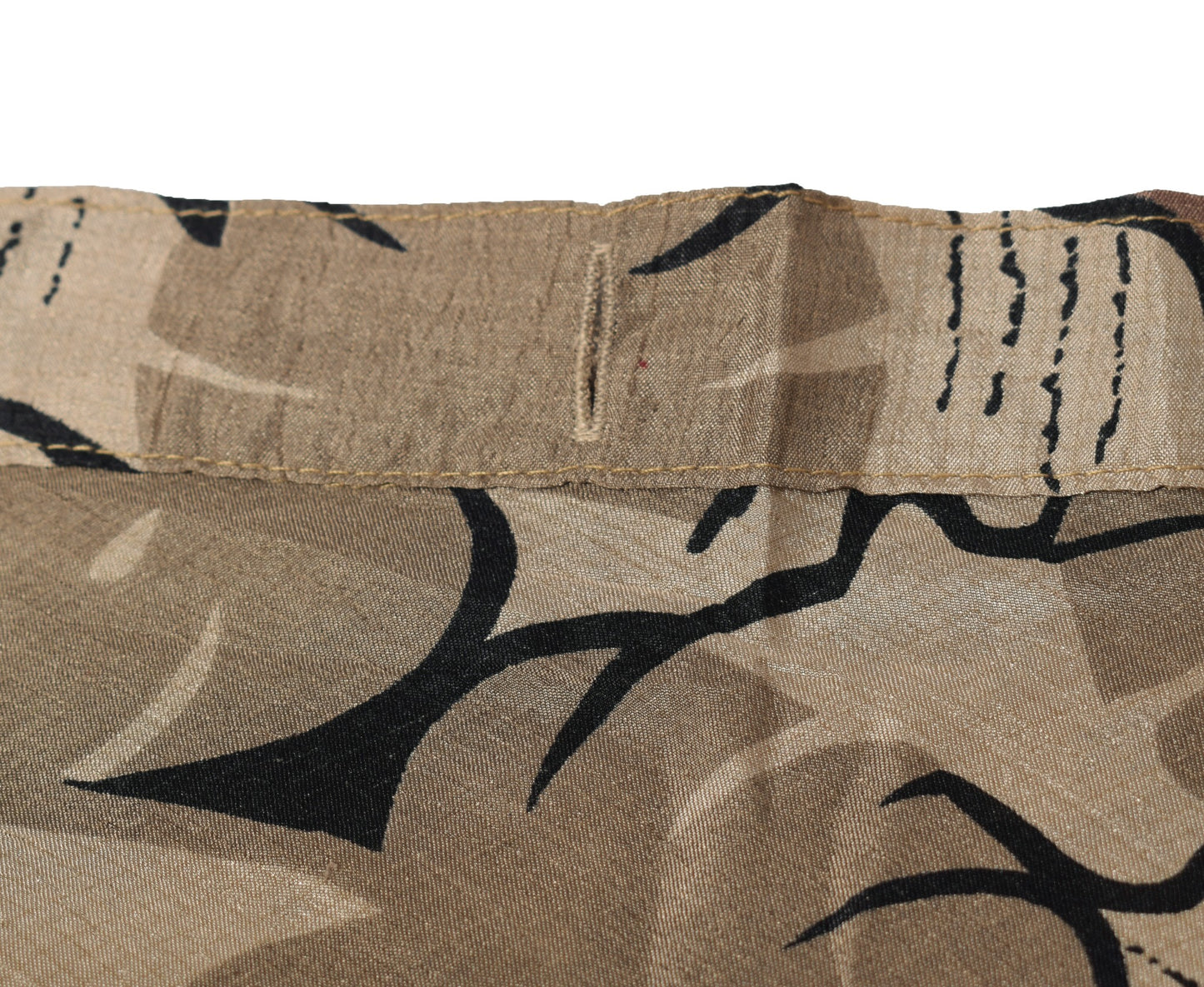 Sushila Vintage Art Silk Saree Magic Wrap Reversible Skirt Beach Dress Floral Brown