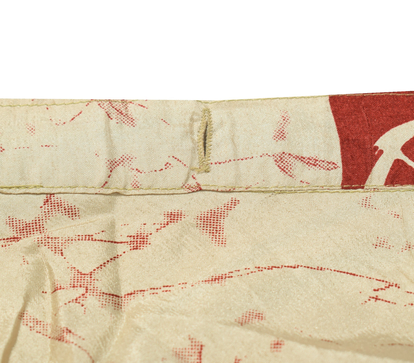 Sushila Vintage Cream Saree Magic Wrap Reversible Skirt Art Silk Beach Dress