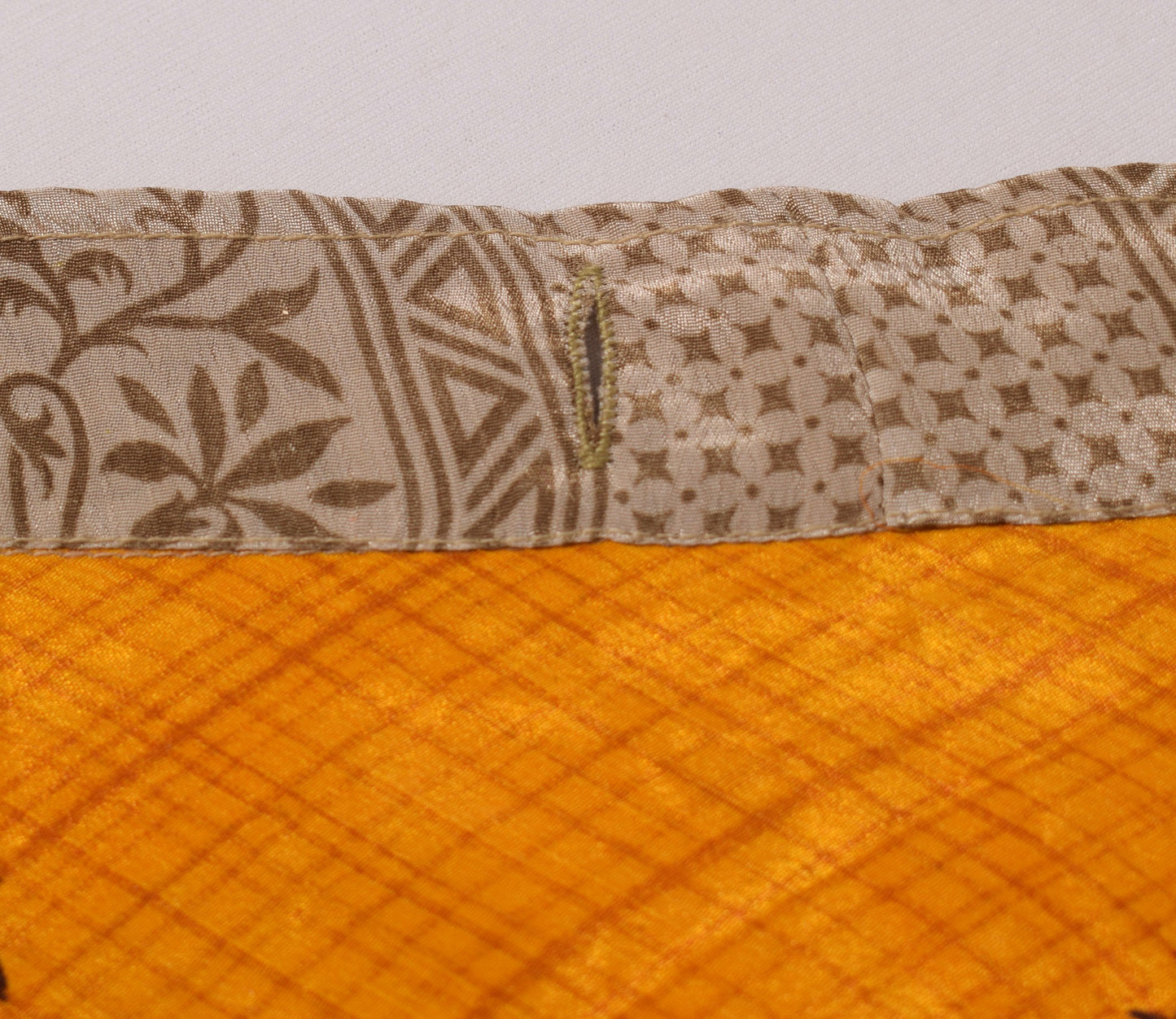 Sushila Vintage Orange Saree Magic Wrap Reversible Skirt Art silk Beach Dress