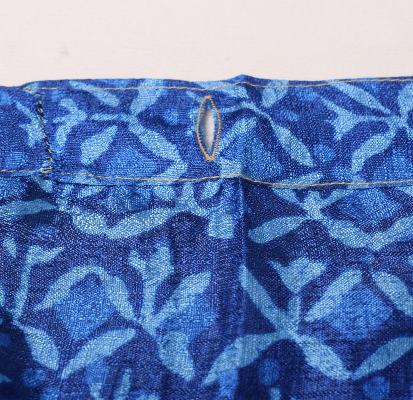 Sushila Vintage Magic Wrap 2 Layer Blue Art Silk Saree Reversible Skirt Beach Dress