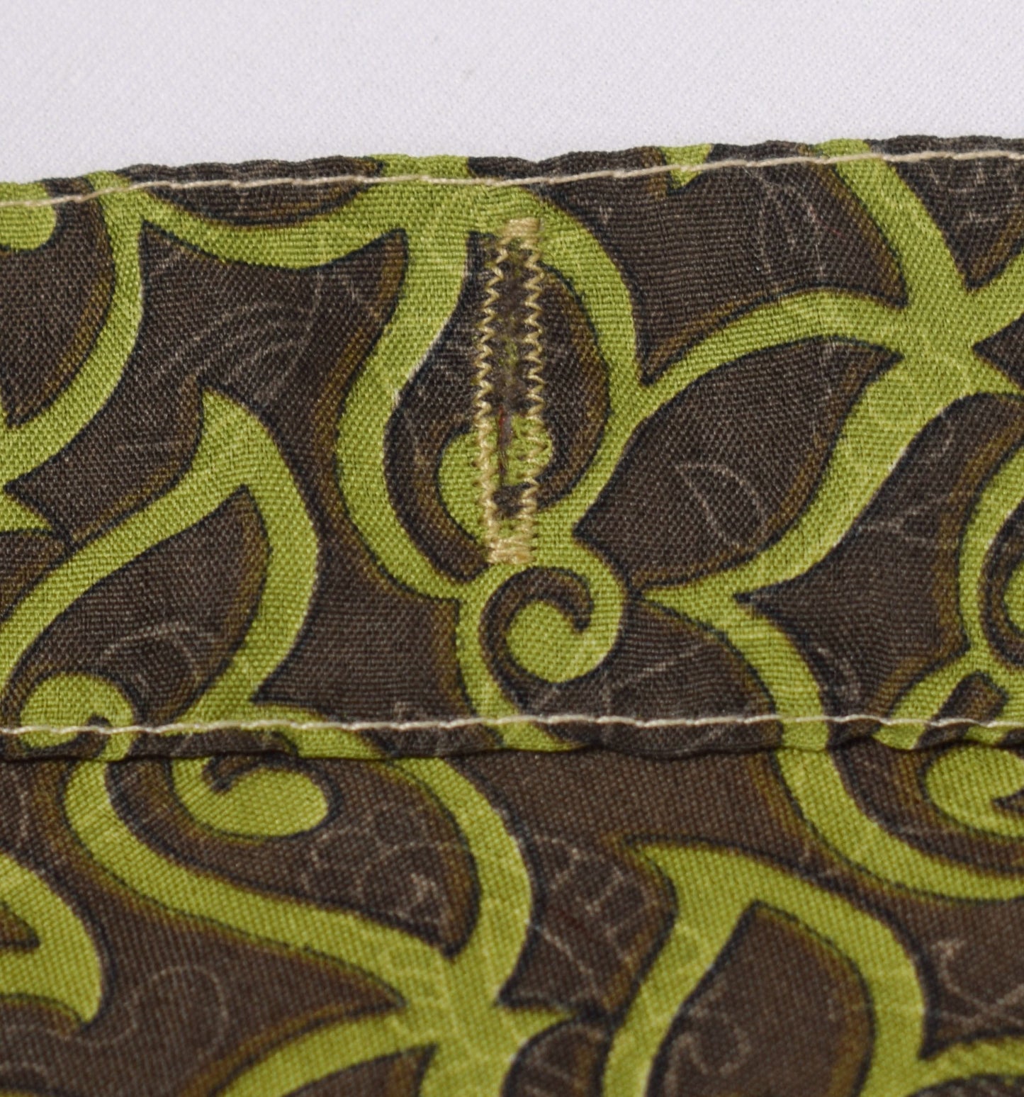 Sushila Vintage Henna Green Saree Magic Wrap Reversible Skirt Art Silk Beach Dress