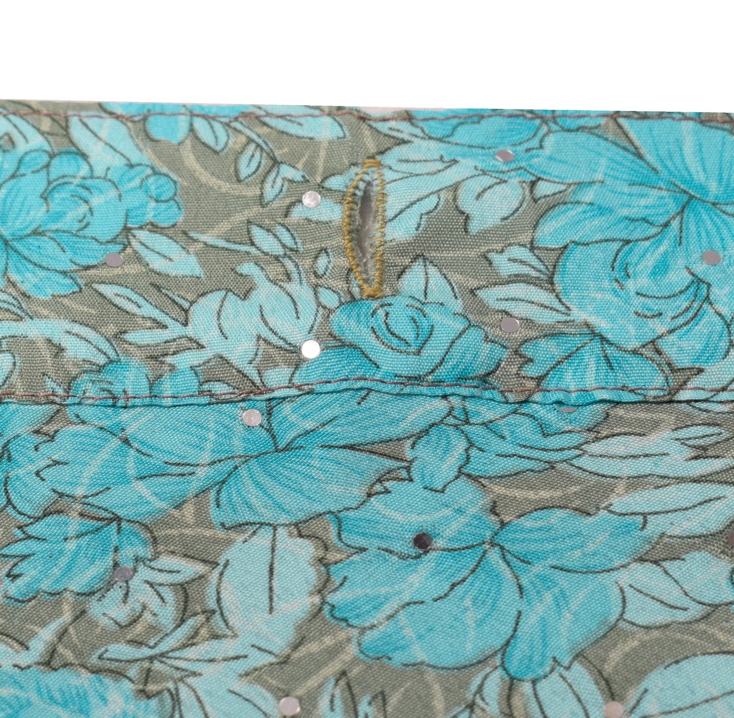 Sushila Vintage Art Silk Saree Magic Wrap Aqua Blue Reversible Skirt BeachDress