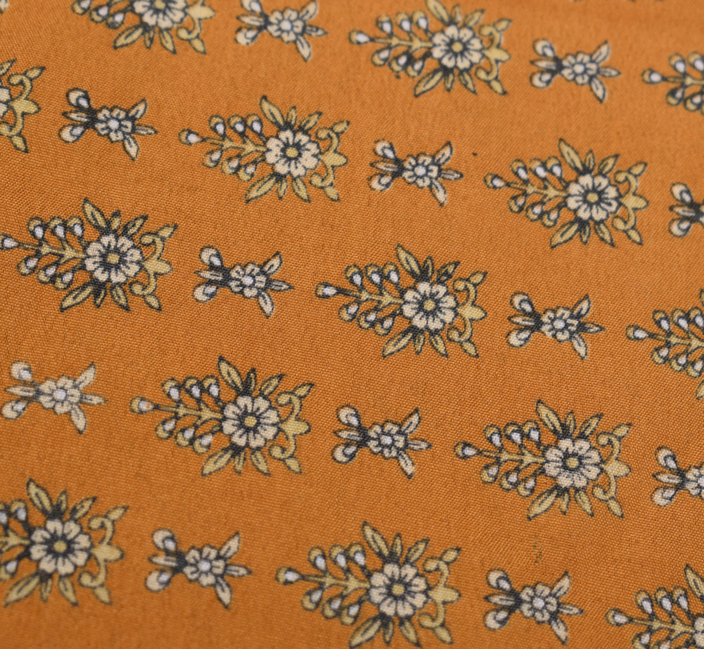 Sushila Vintage Art Silk Saree Magic Wrap Reversible Skirt Beach Dress Mustard Floral