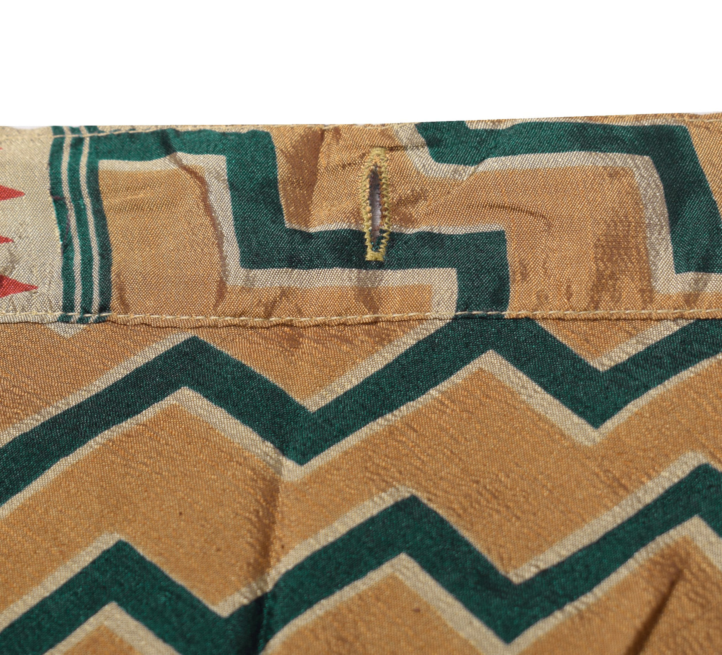 Sushila Vintage Art Silk Saree Magic Wrap Reversible Skirt Dark Brown Beach Dress