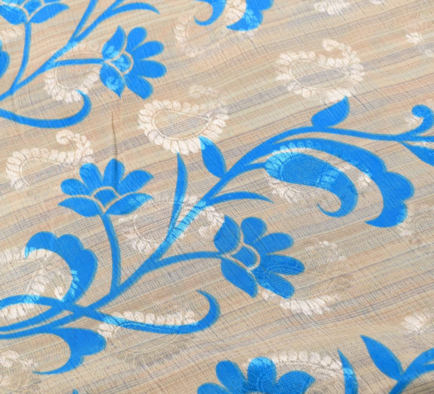 Sushila Vintage Art Silk Saree Magic Wrap Reversible Skirt Turq. Blue Beach Dress