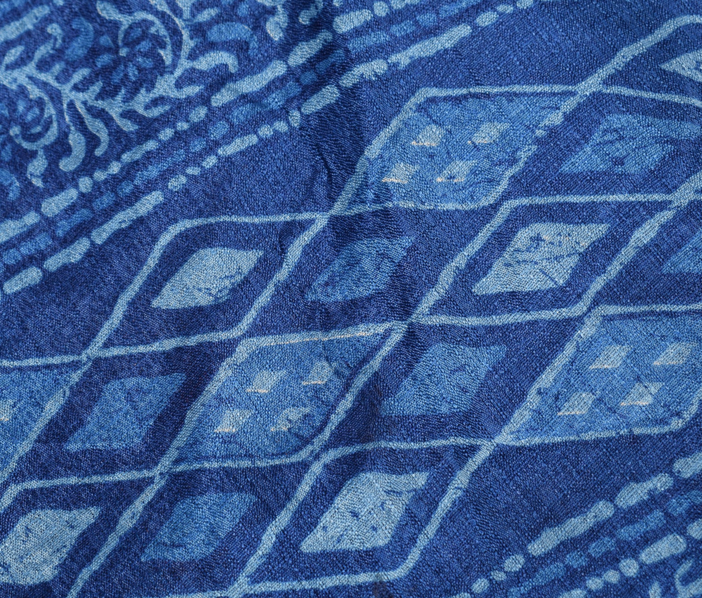Sushila Vintage Art Silk Saree Magic Wrap Reversible Skirt 2 Layer Blue Dress