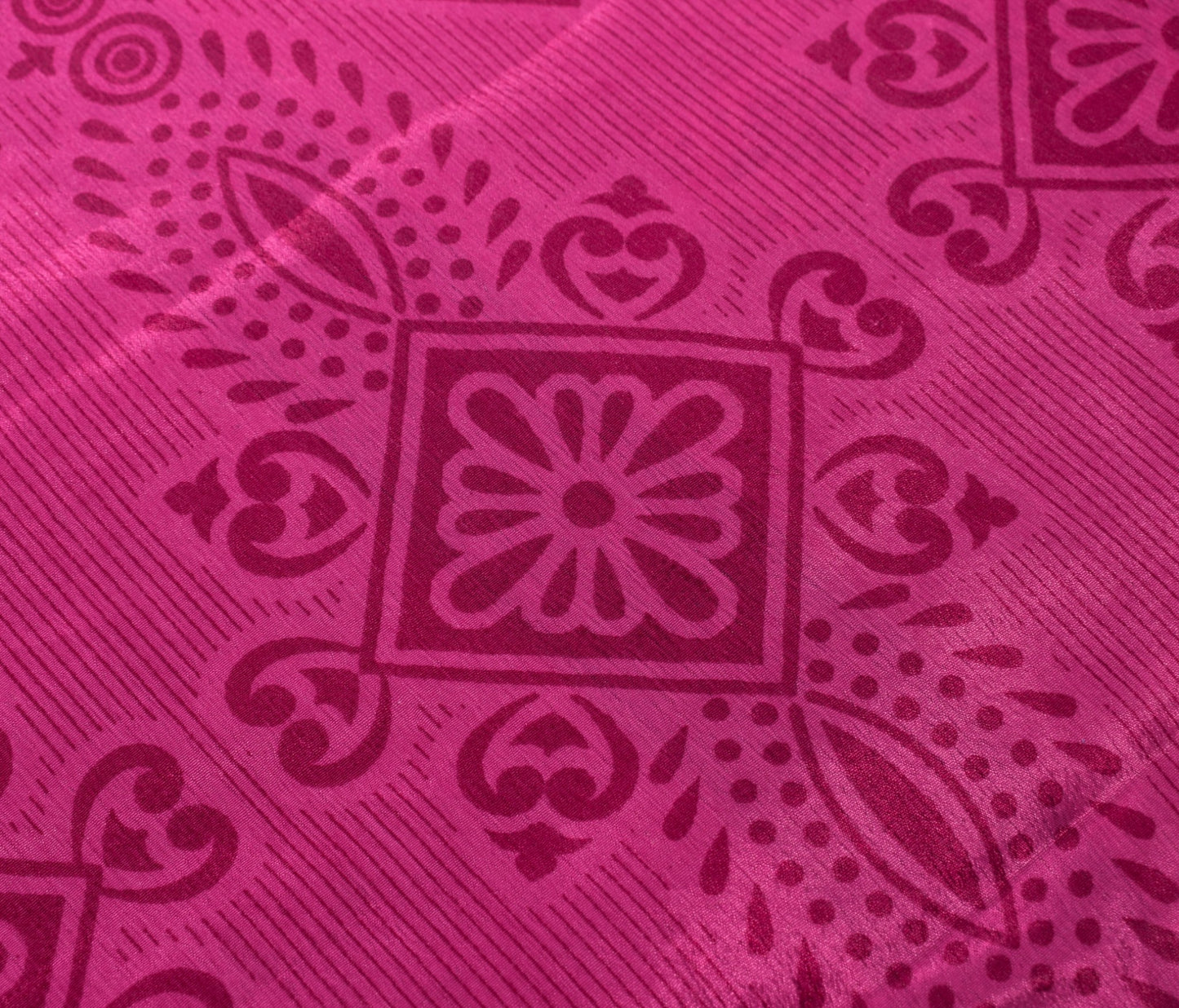 Sushila Vintage Art Silk Saree Magic Wrap Reversible Skirt Magenta Beach Dress
