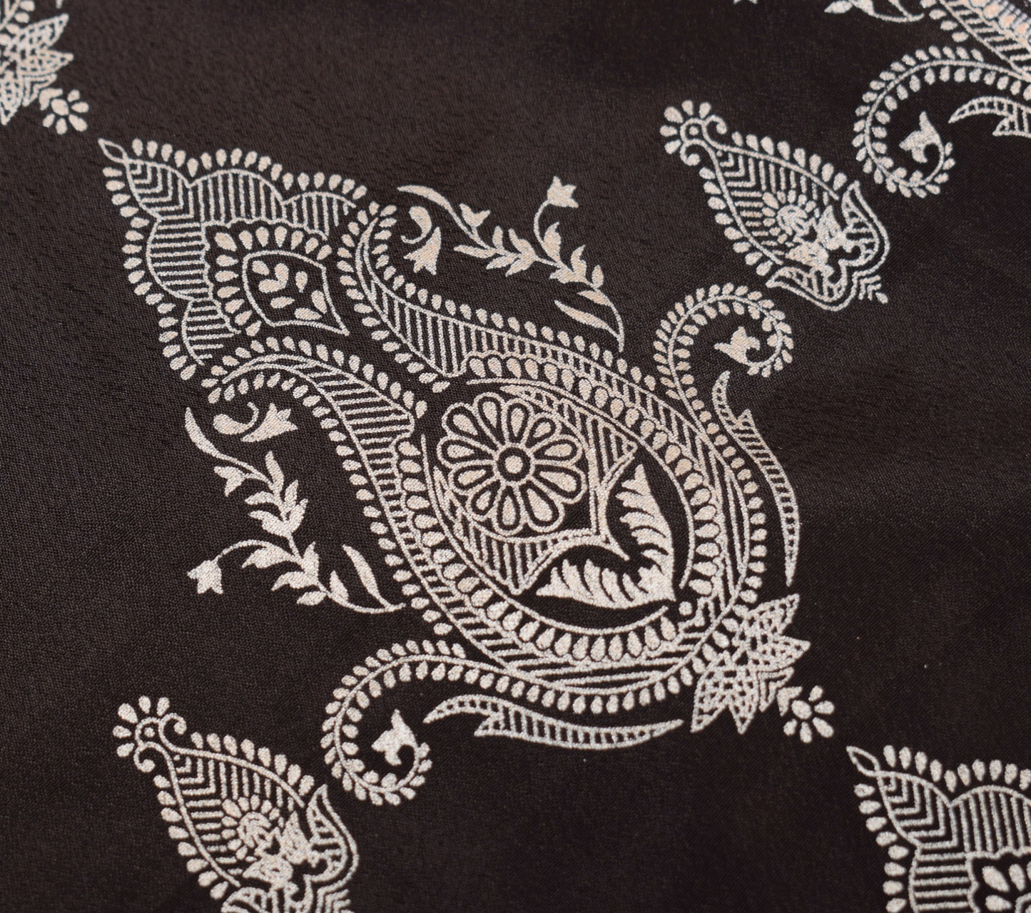 Sushila Vintage Silk Saree Magic Wrap Dark Brown Reversible Skirt Beach Dress