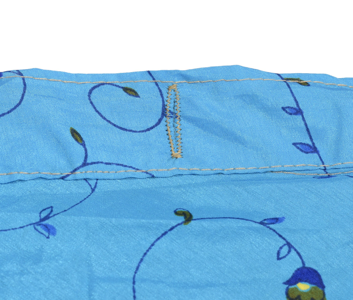 Sushila Vintage Mini Wrap Magic Skirt Indian Art Silk Reversible Blue BeachDress