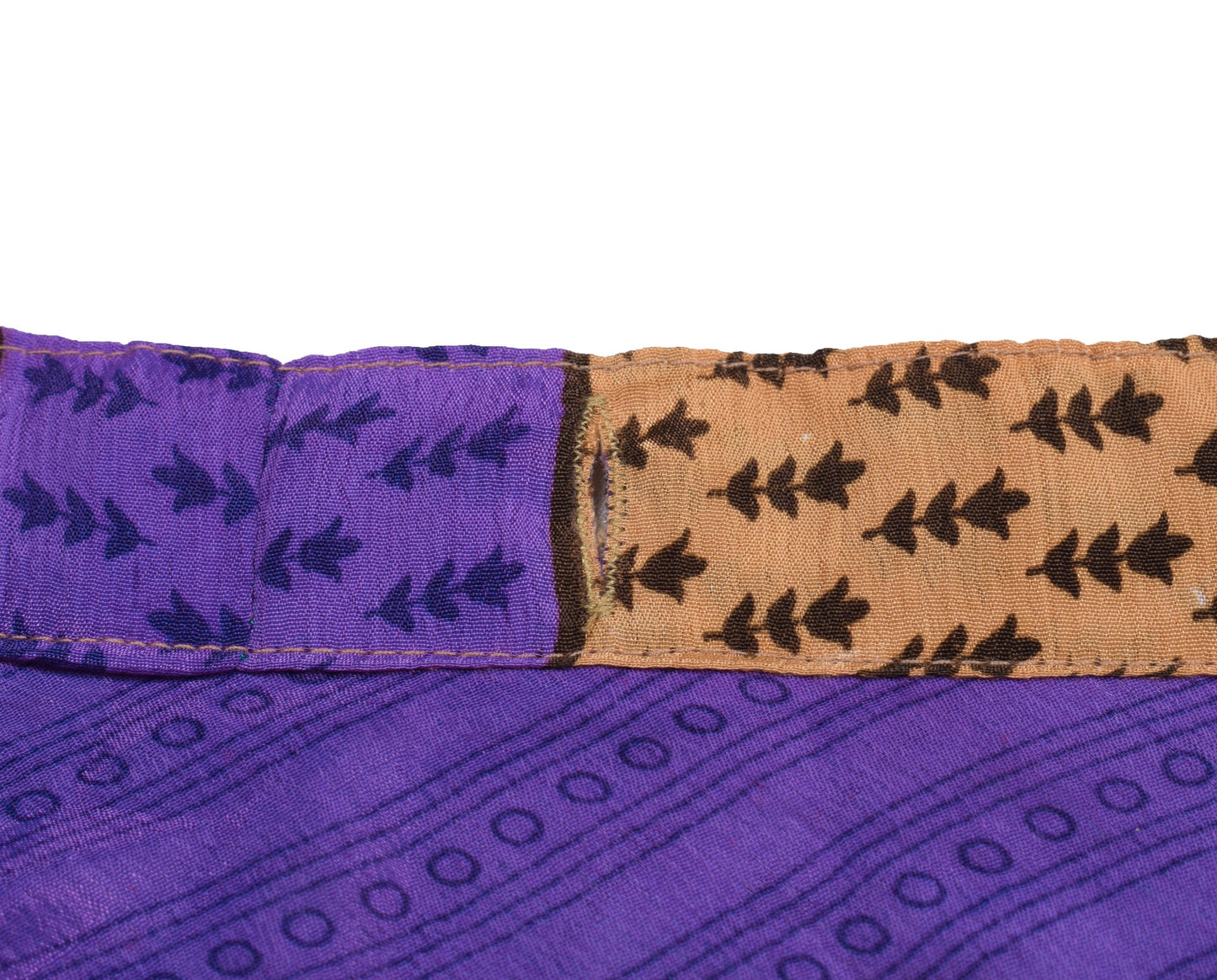 Sushila Vintage Purple Mini Wrap Magic Skirt Art Silk Reversible Beach Dress