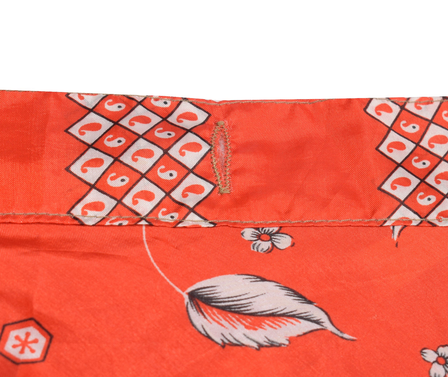 Sushila Vintage Red Mini Wrap Magic Skirt Indian Art Silk Reversible Beach Dress