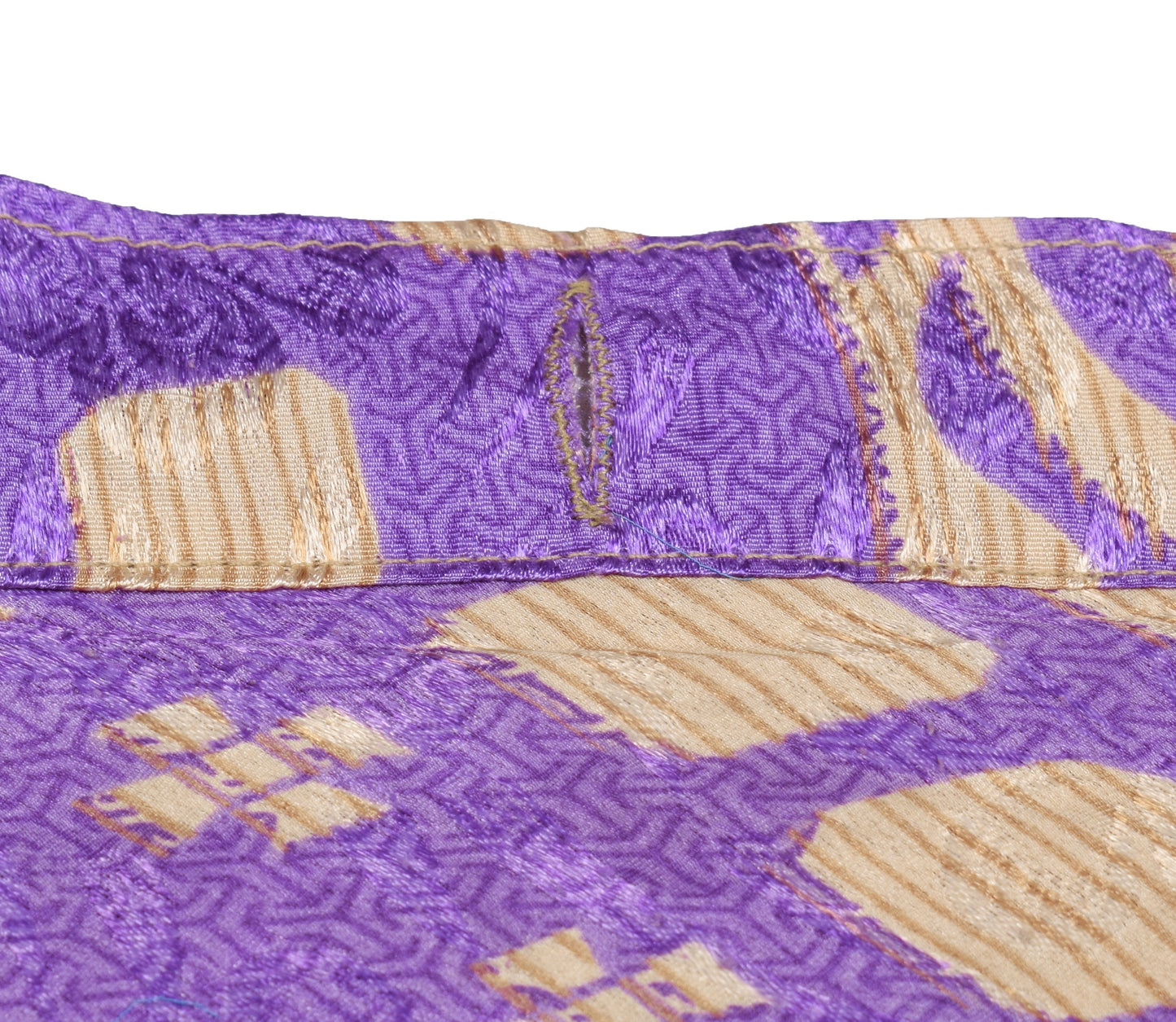 Sushila Vintage Mini Wrap Magic Skirt Purple Art Silk Reversible Beach Dress