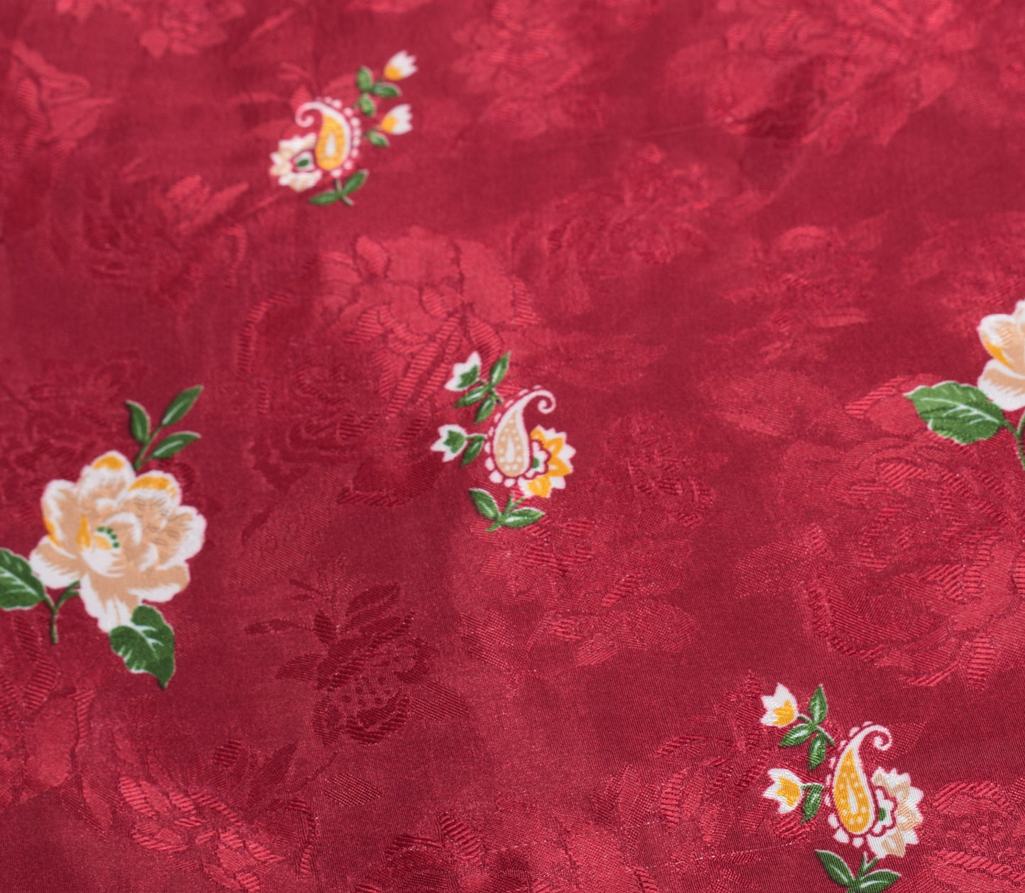 Sushila Vintage Red Floral Mini Wrap Magic Skirt Art Silk Reversible Beach Dress