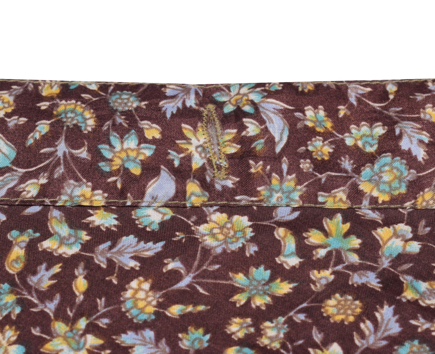 Sushila Vintage Brown Mini Wrap Magic Skirt Art Silk Reversible Beach Dress Boho