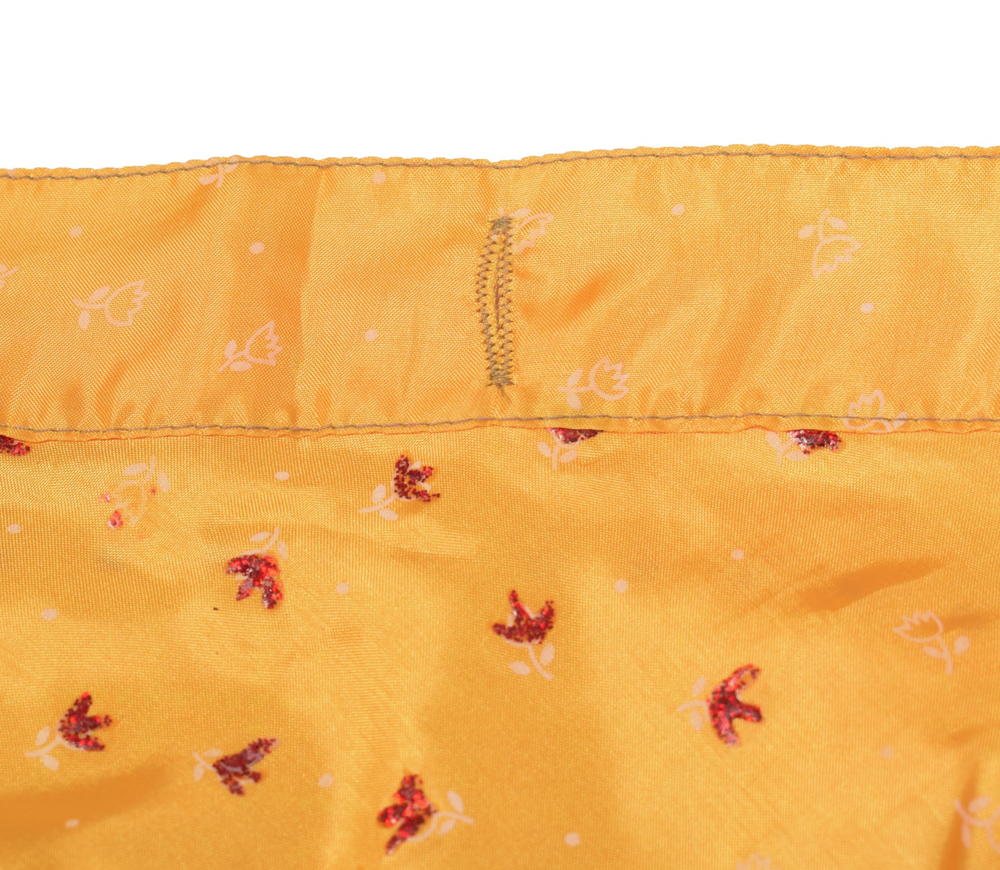 Sushila Vintage Yellow Mini Wrap Magic Skirt Indian Art Silk Reversible Beach Dress