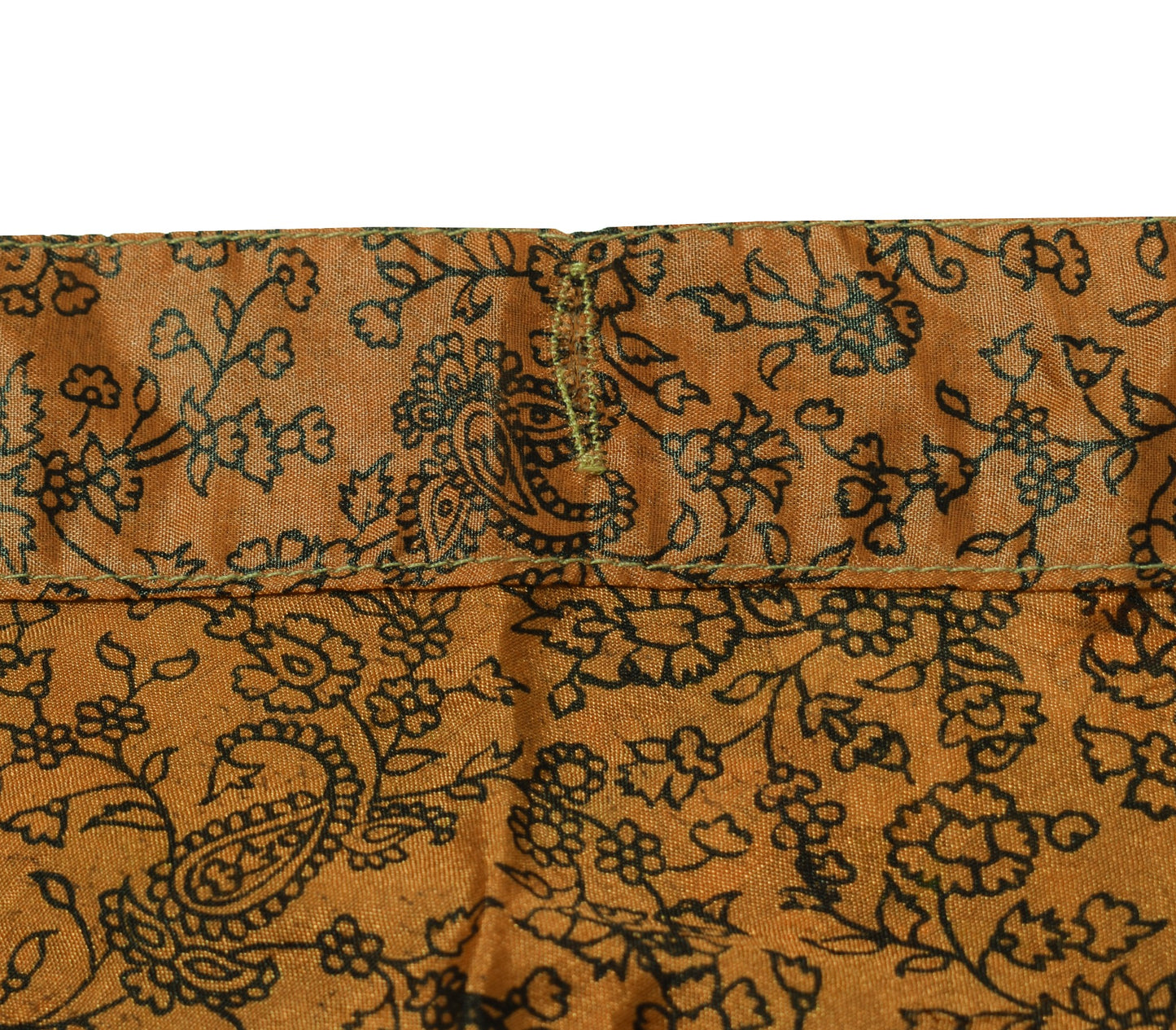 Sushila Vintage Mini Wrap Magic Skirt Floral Brown ArtSilk Reversible BeachDress