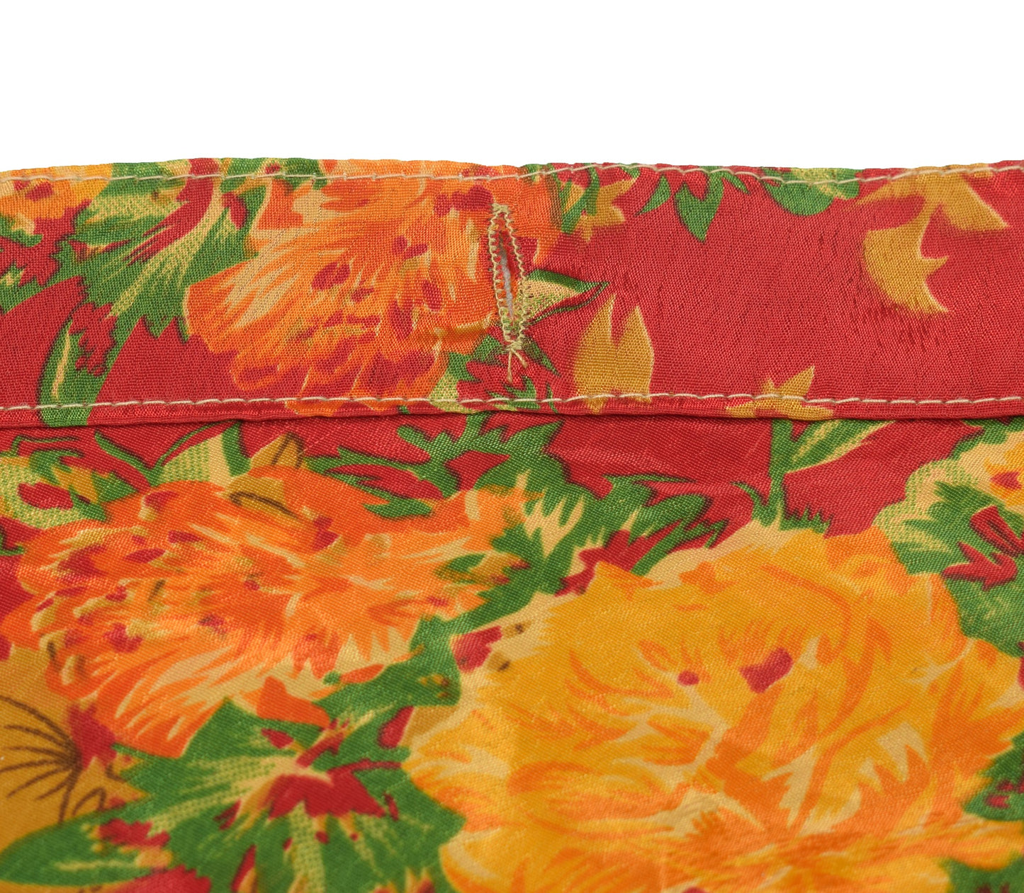 Sushila Vintage Mini Wrap Magic Skirt Art Silk Reversible Beach Dress Floral Red