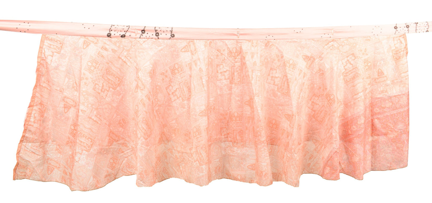 Sushila Vintage Pink Mini Wrap Magic Skirt Art Silk Reversible Beach Dress Boho
