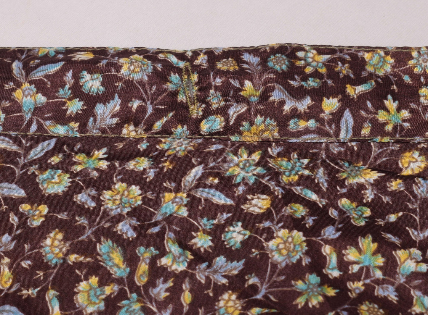 Sushila Vintage Mini Wrap Magic Skirt Art Silk Sari Reversible Brown Beach Dress