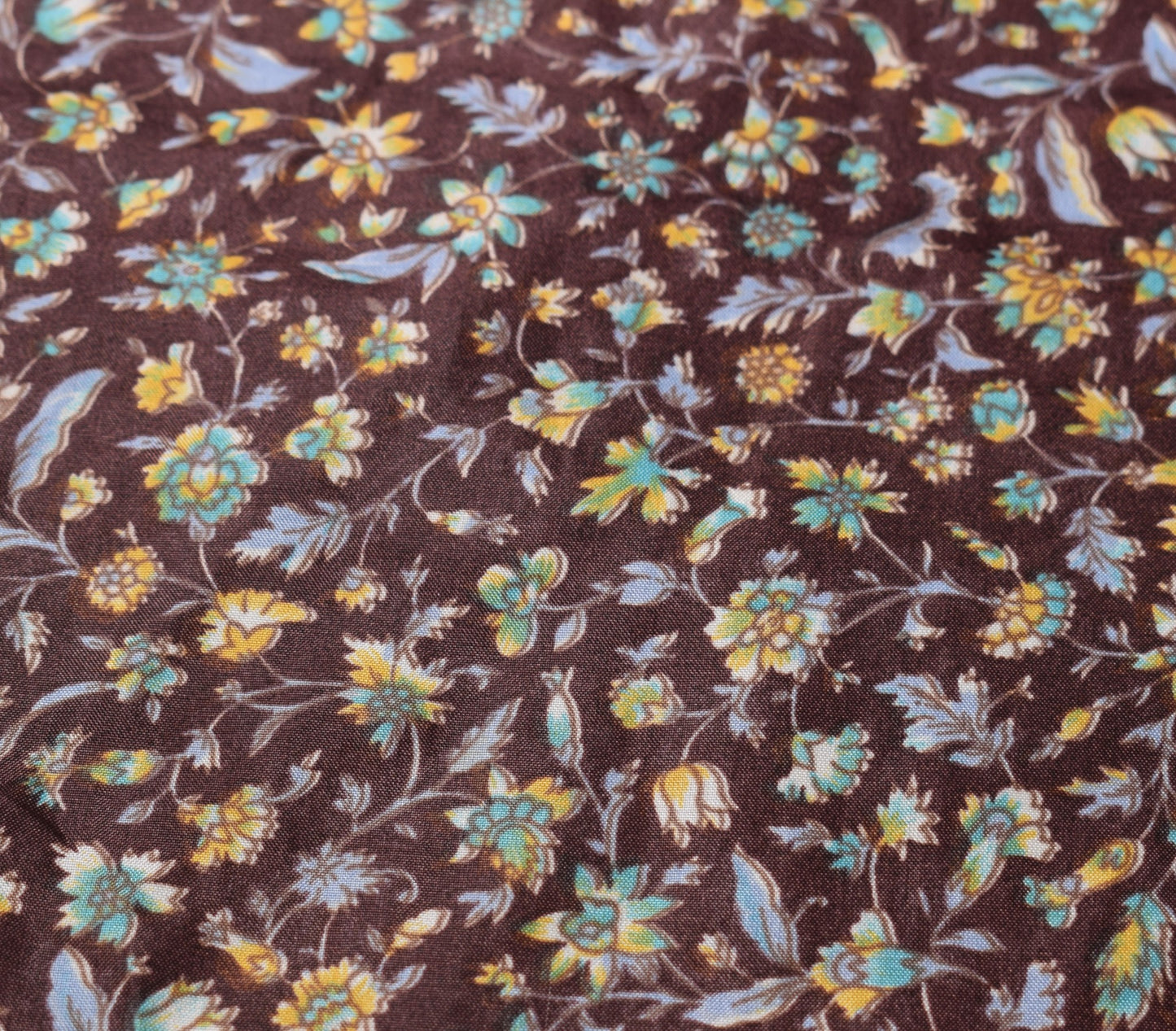 Sushila Vintage Mini Wrap Magic Skirt Art Silk Sari Brown Reversible Beach Dress