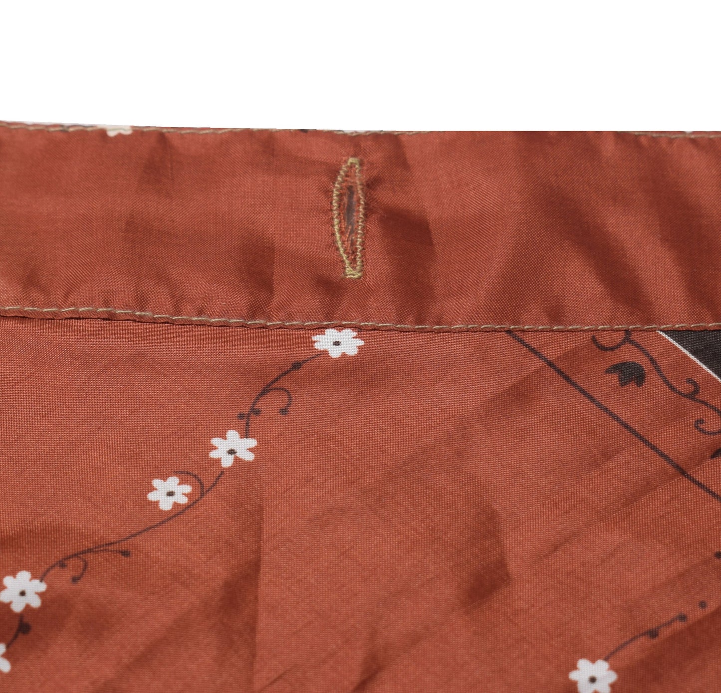Sushila Vintage Mini Wrap Magic Skirt Art Silk Sari Brown Reversible Beach Dress