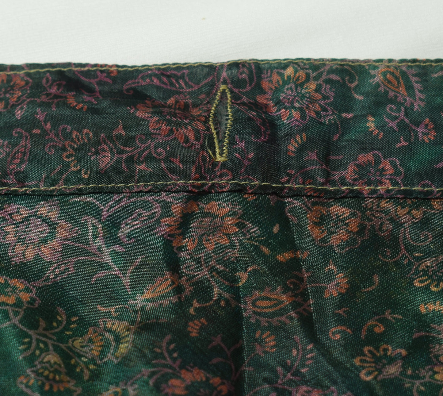 Sushila Vintage Floral Mini Wrap Magic Skirt Art Silk Sari Reversible BeachDress