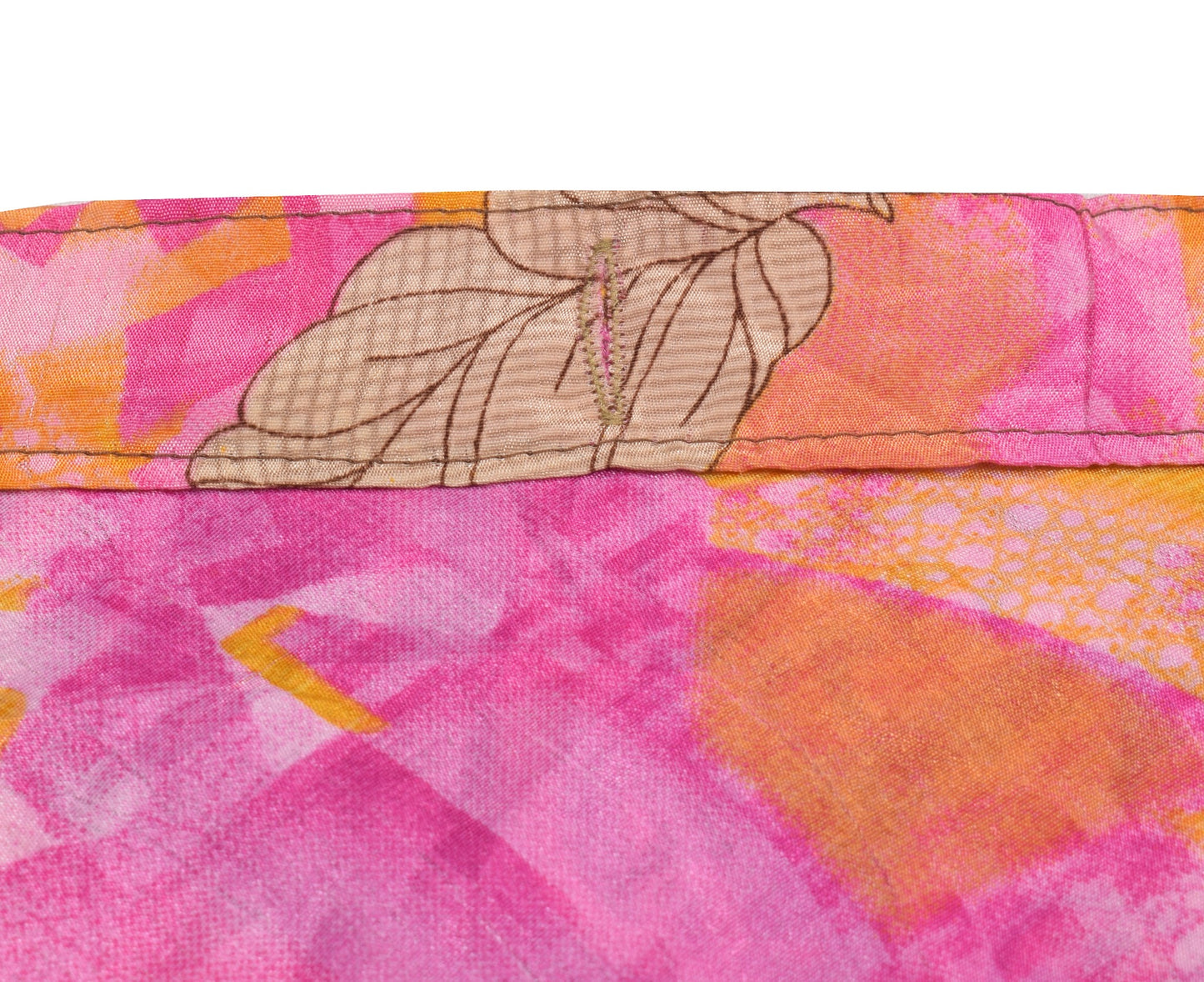 Sushila Vintage Pink Mini Wrap Magic Skirt Art Silk Reversible Beach Dress Boho