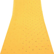 Sushila Vintage Yellow Georgette Sari Remnant Scrap Embroidered  Craft Fabric